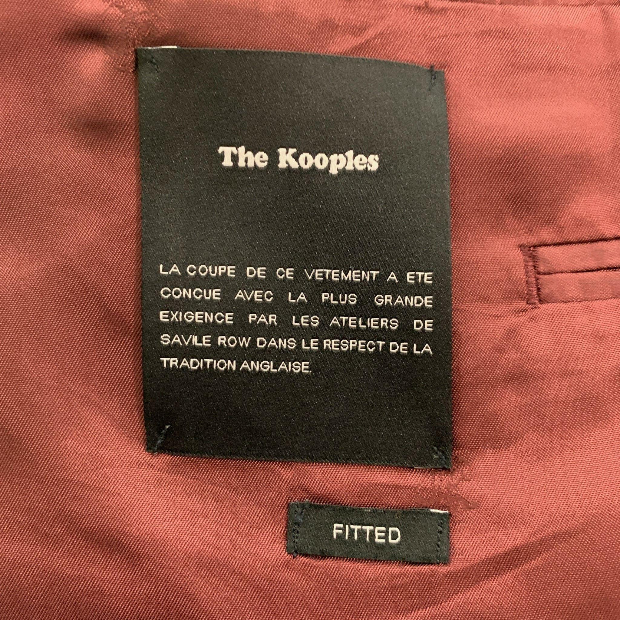 THE KOOPLES Taille 40 Costume en laine à revers à fenêtre gris en vente 5