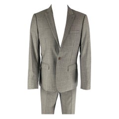 THE KOOPLES Talla 40 Traje gris con solapa de pico de lana y ventana
