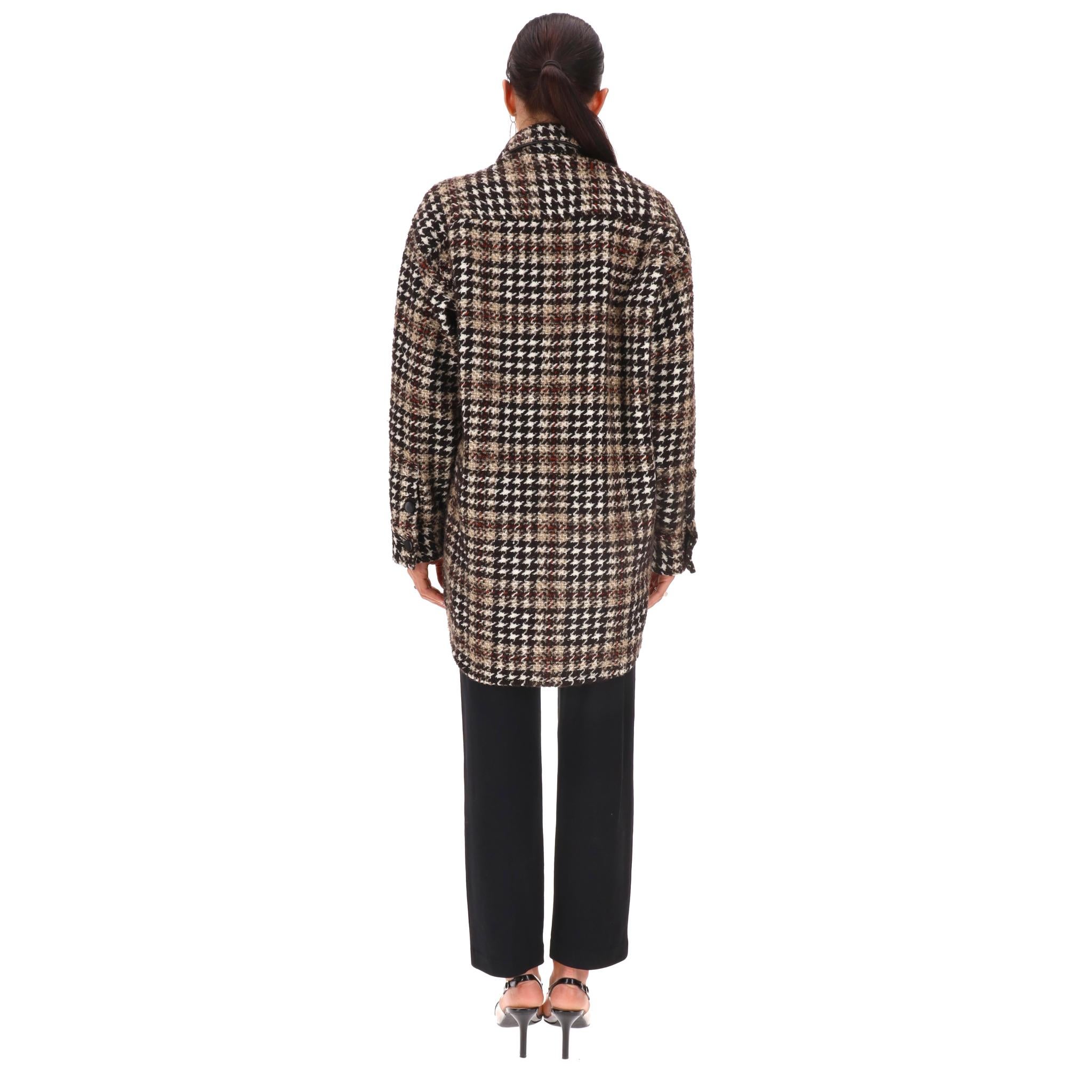 The Kooples - Giacca in pied-de-poule oversize in misto lana - Giacca/Shacket In condizioni ottime in vendita a London, GB