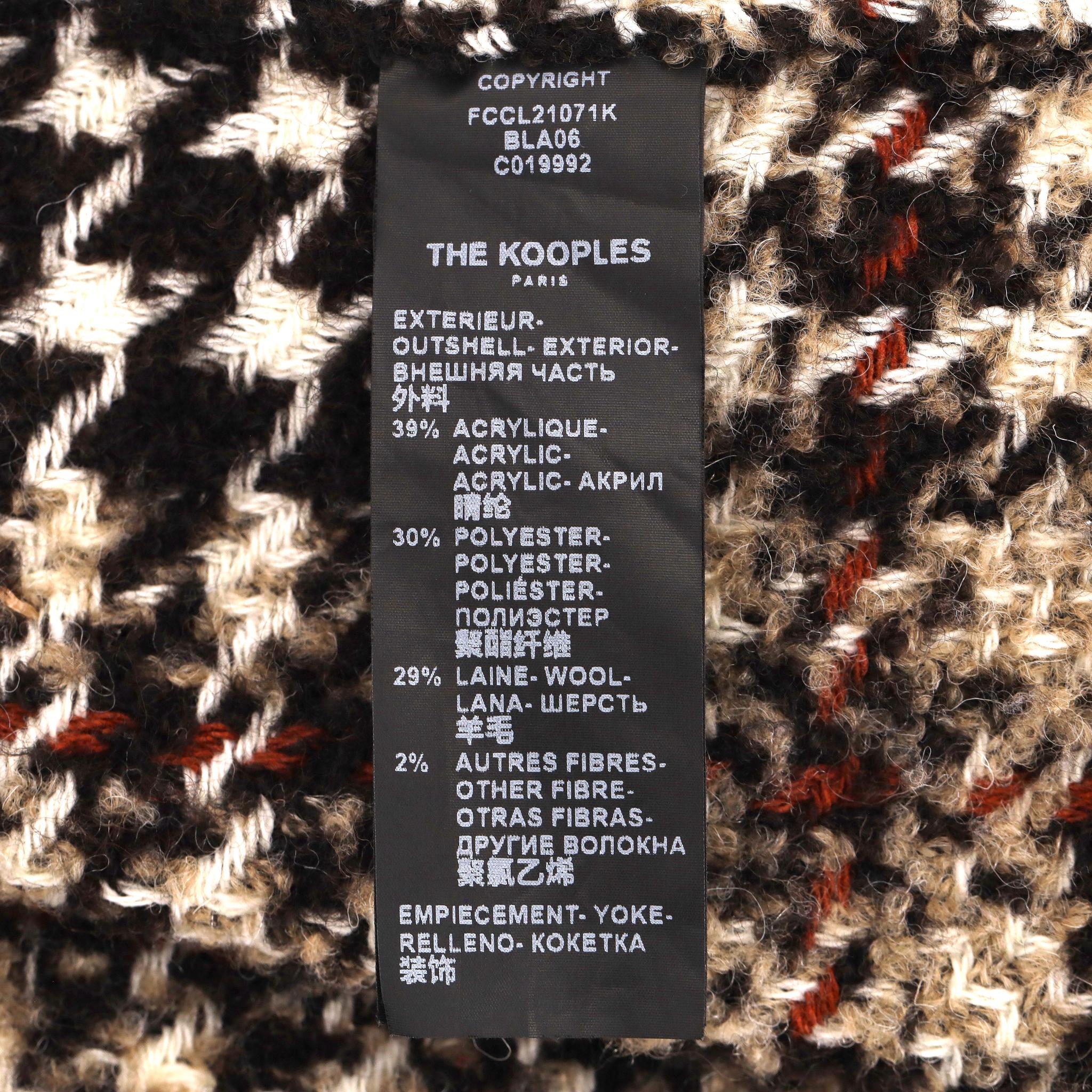 The Kooples - Giacca in pied-de-poule oversize in misto lana - Giacca/Shacket in vendita 3
