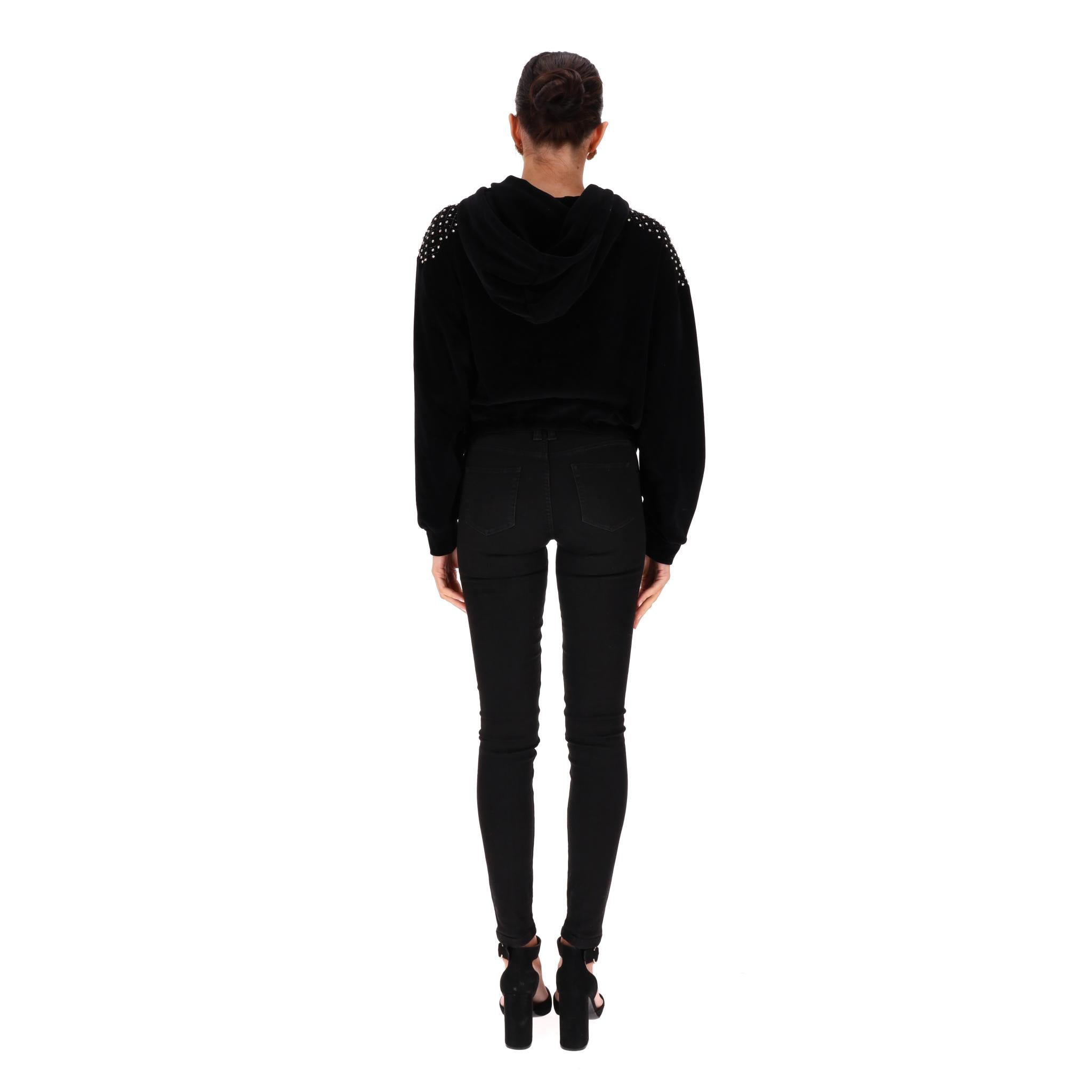The Kooples X Sport: felpa con cappuccio in cotone impreziosita da cristalli In condizioni ottime in vendita a London, GB