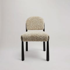 Kudo Dining Chair, Black Oak in COM, Made in UK by Sister- Graceful & Comfy