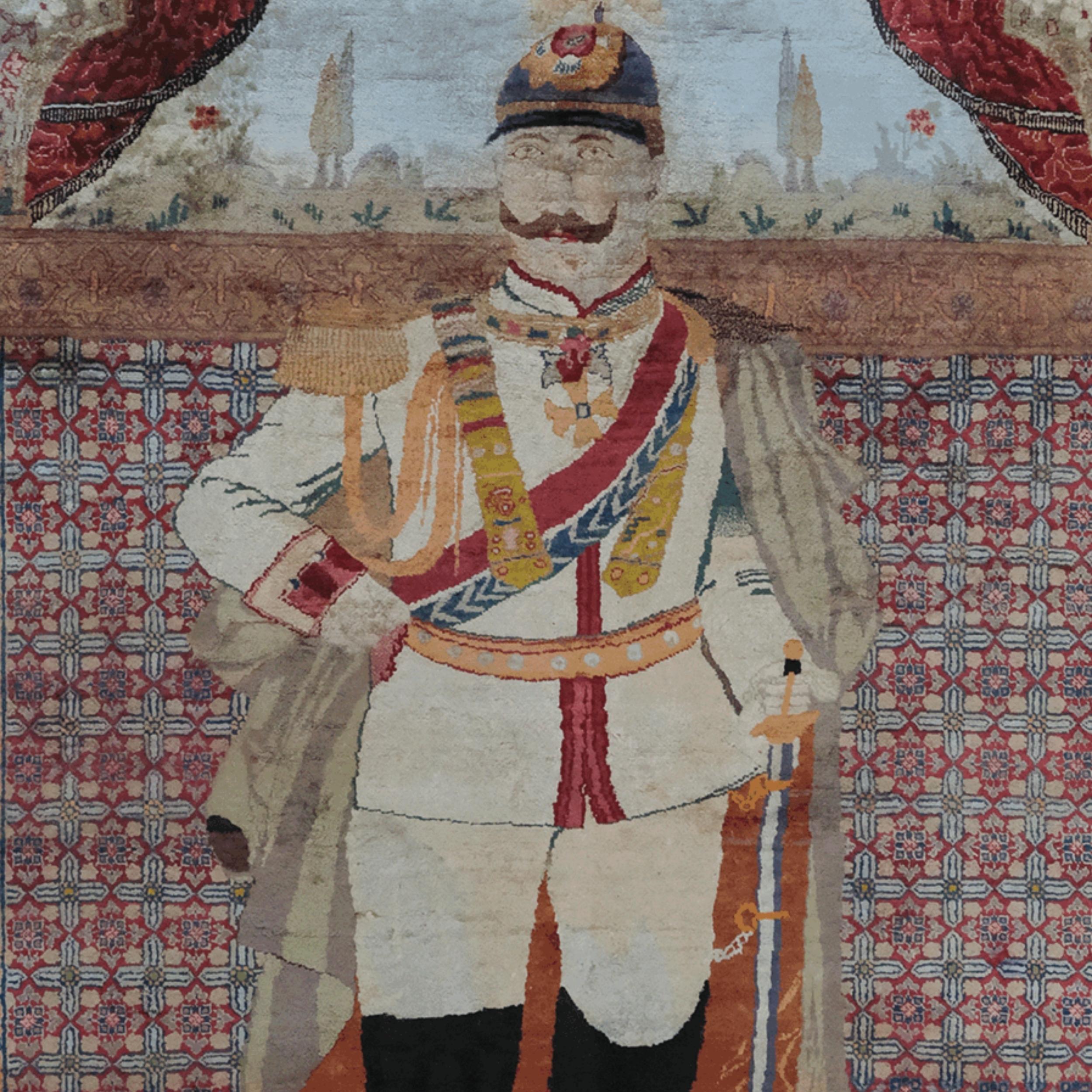 Turkish The Kumkapi Silk Rug Woven for Kaiser Wilhelm II For Sale