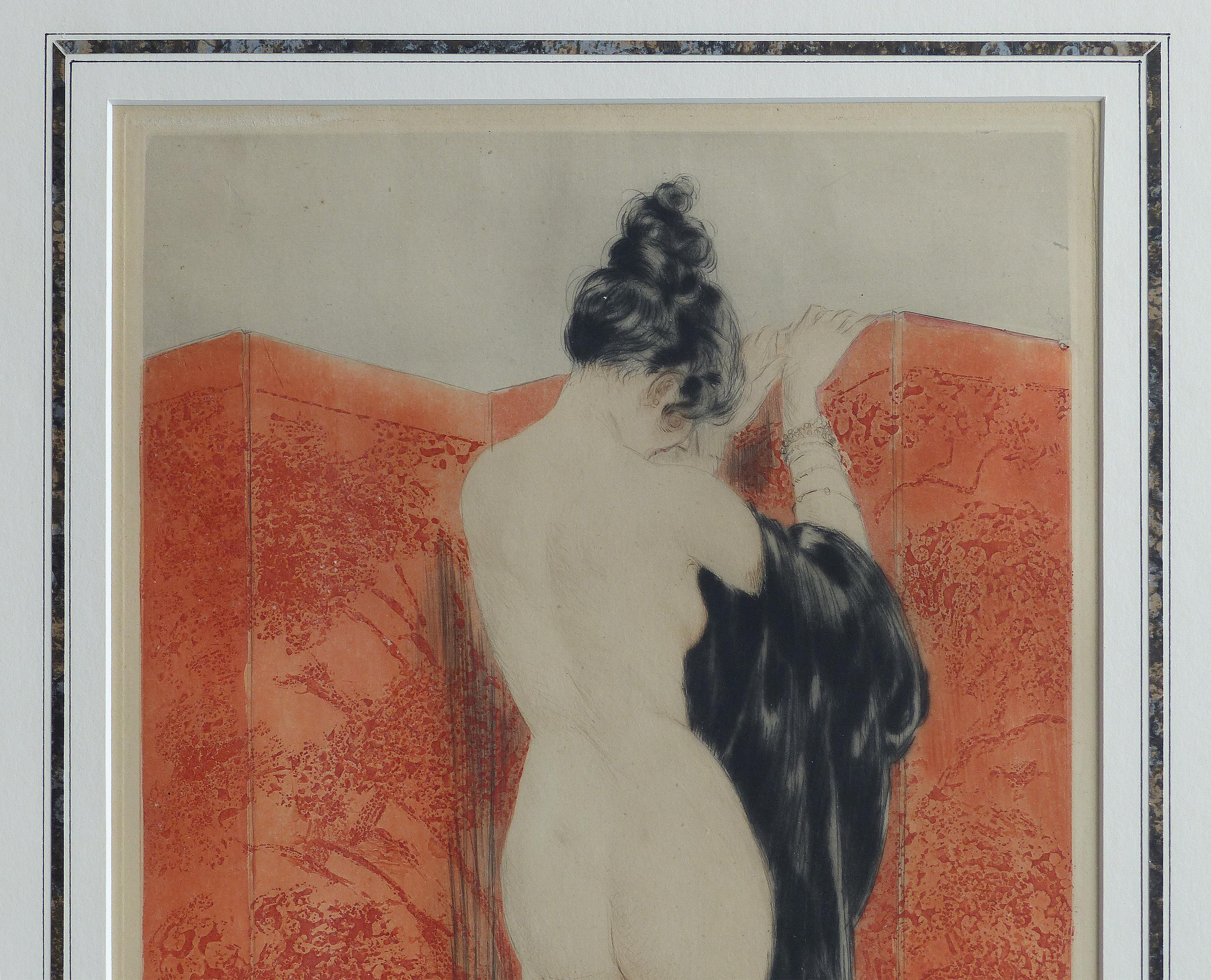 Original Louis Icart Lacquered Screen Print Pencil Signed and Numbered 289

Offered for sale is an etching and drypoint in colors titled 