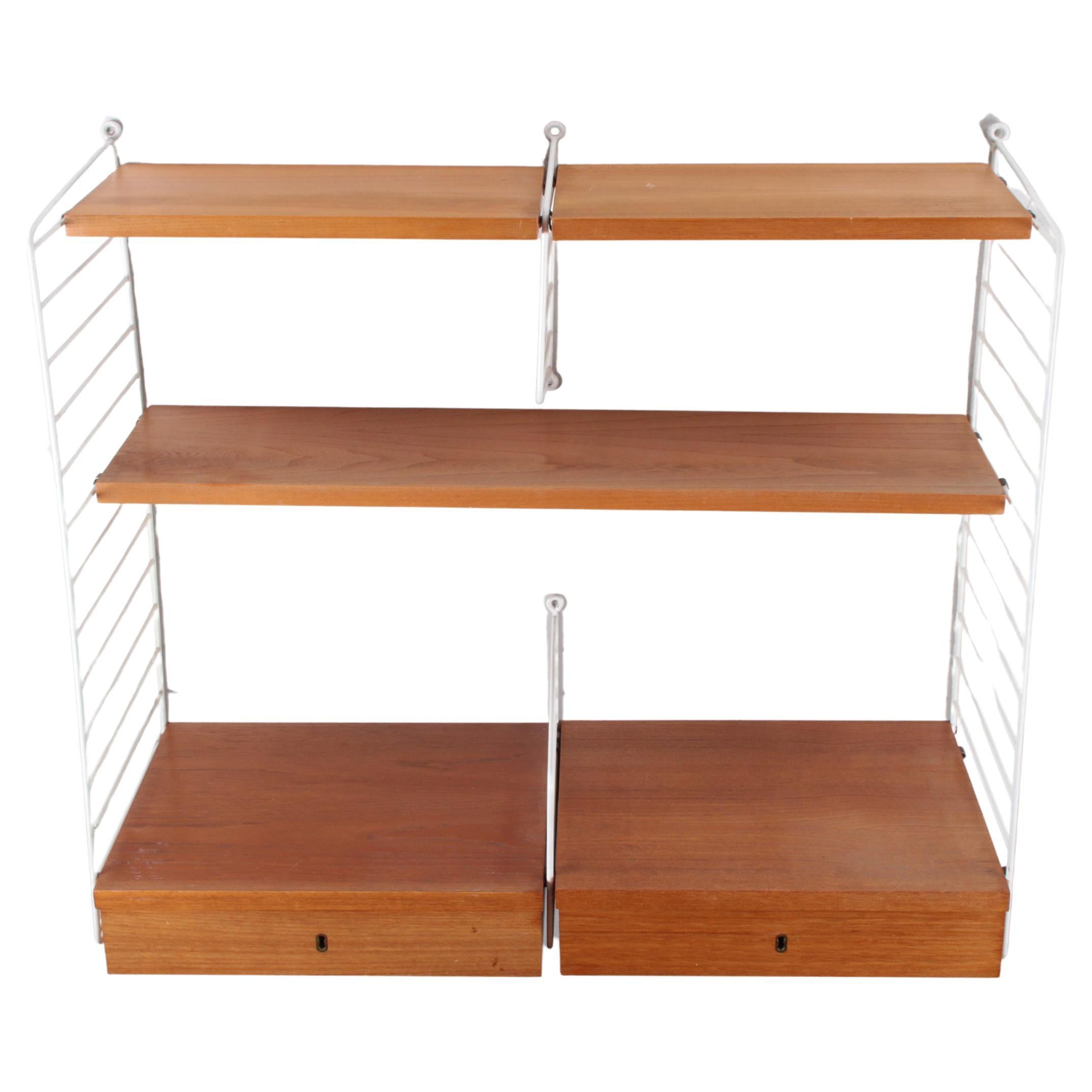 Ladder Shelf Wall Unit by Nisse Strinning for String Design AB, 1950s