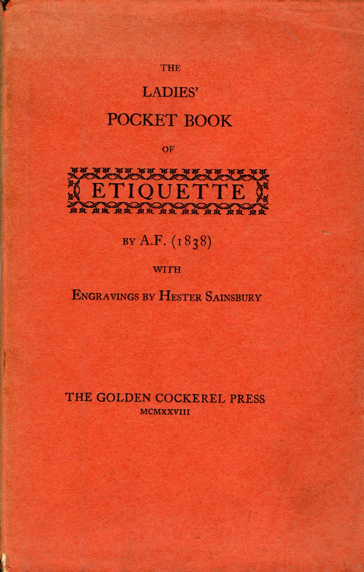 The Ladies' Pocket Book of Etiquette – WHITTINGTON PRESS For Sale 5