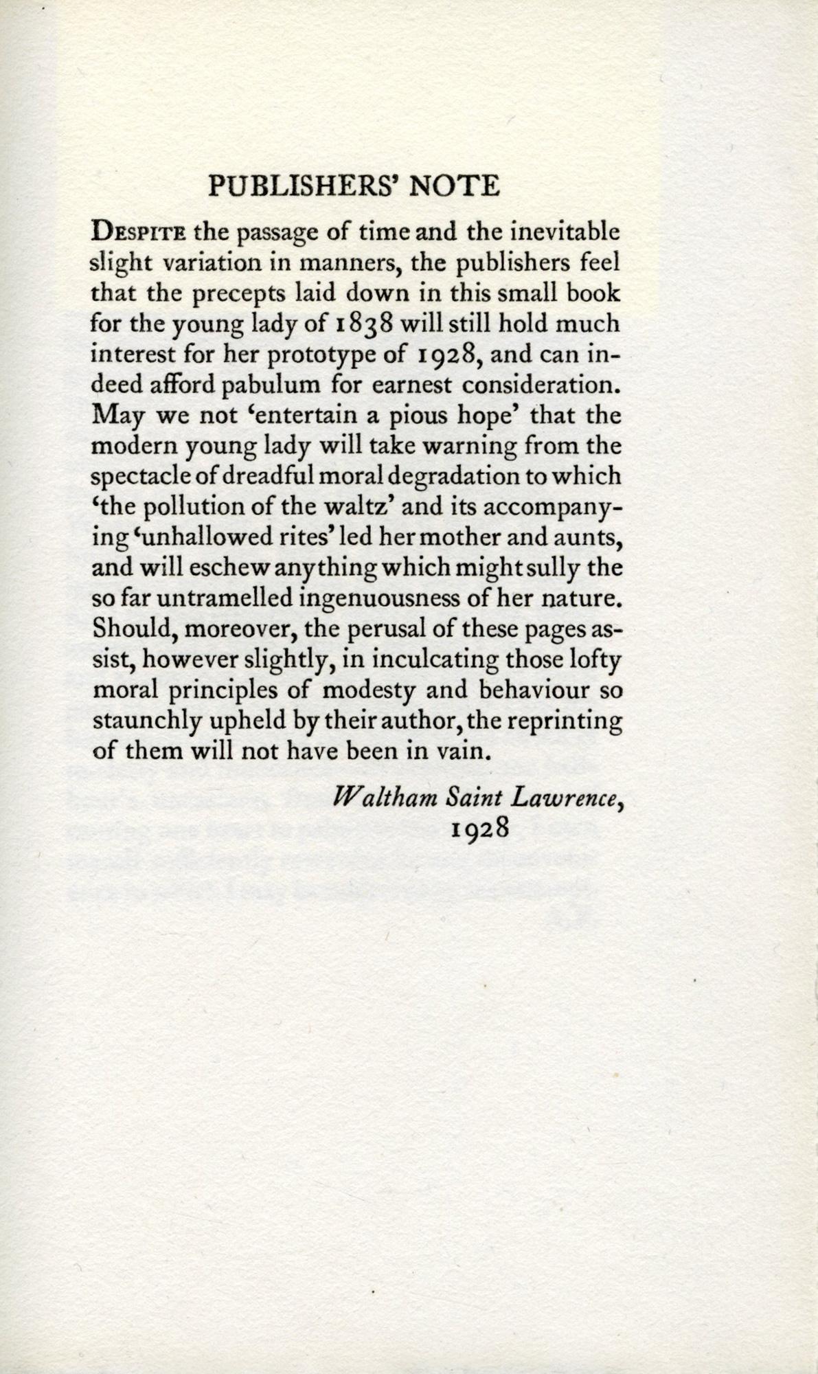 The Ladies' Pocket Book of Etiquette – WHITTINGTON PRESS For Sale 3