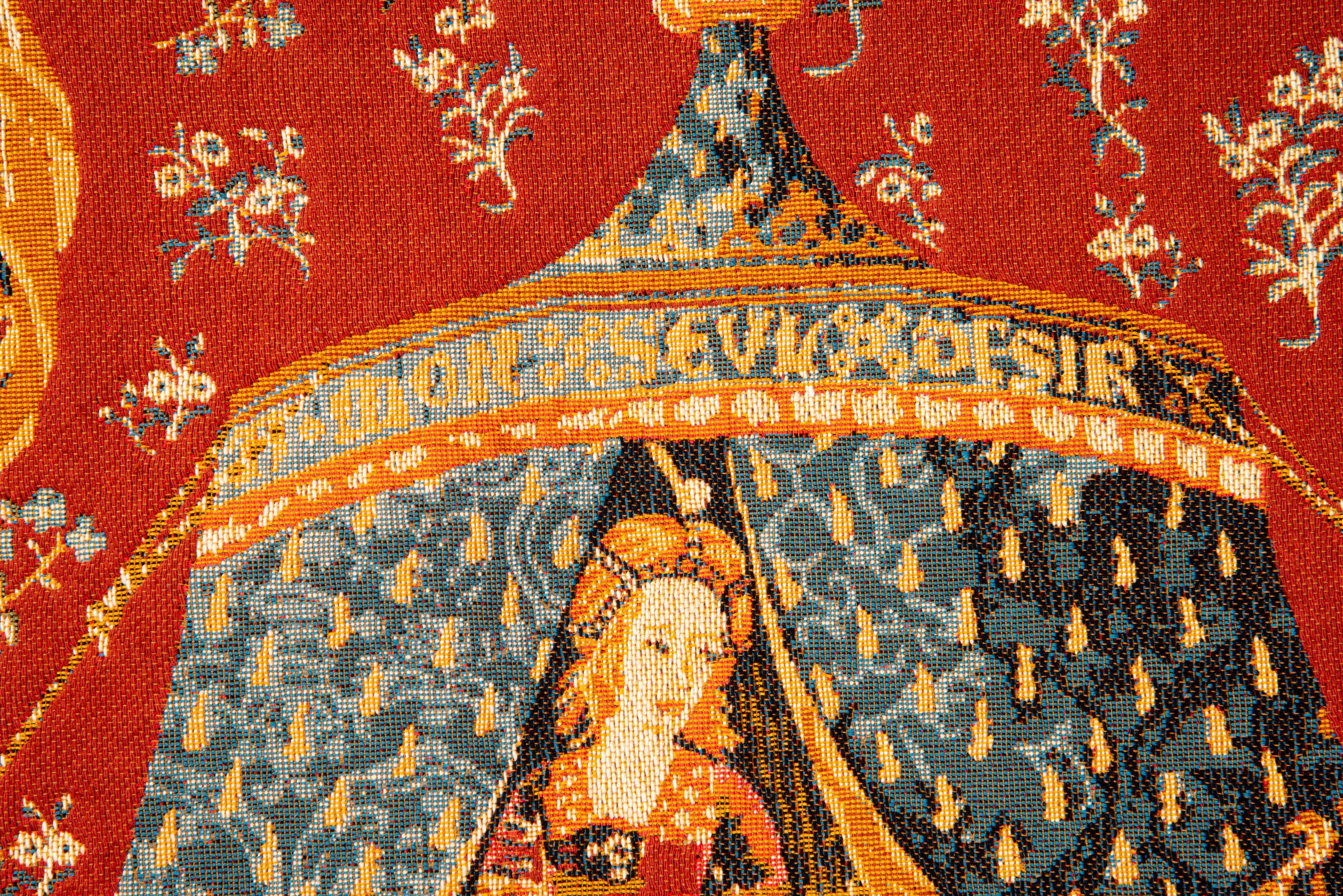 Europeo La Signora e l'Unicorno. Arazzo. XX secolo, seguendo i modelli medievali. in vendita