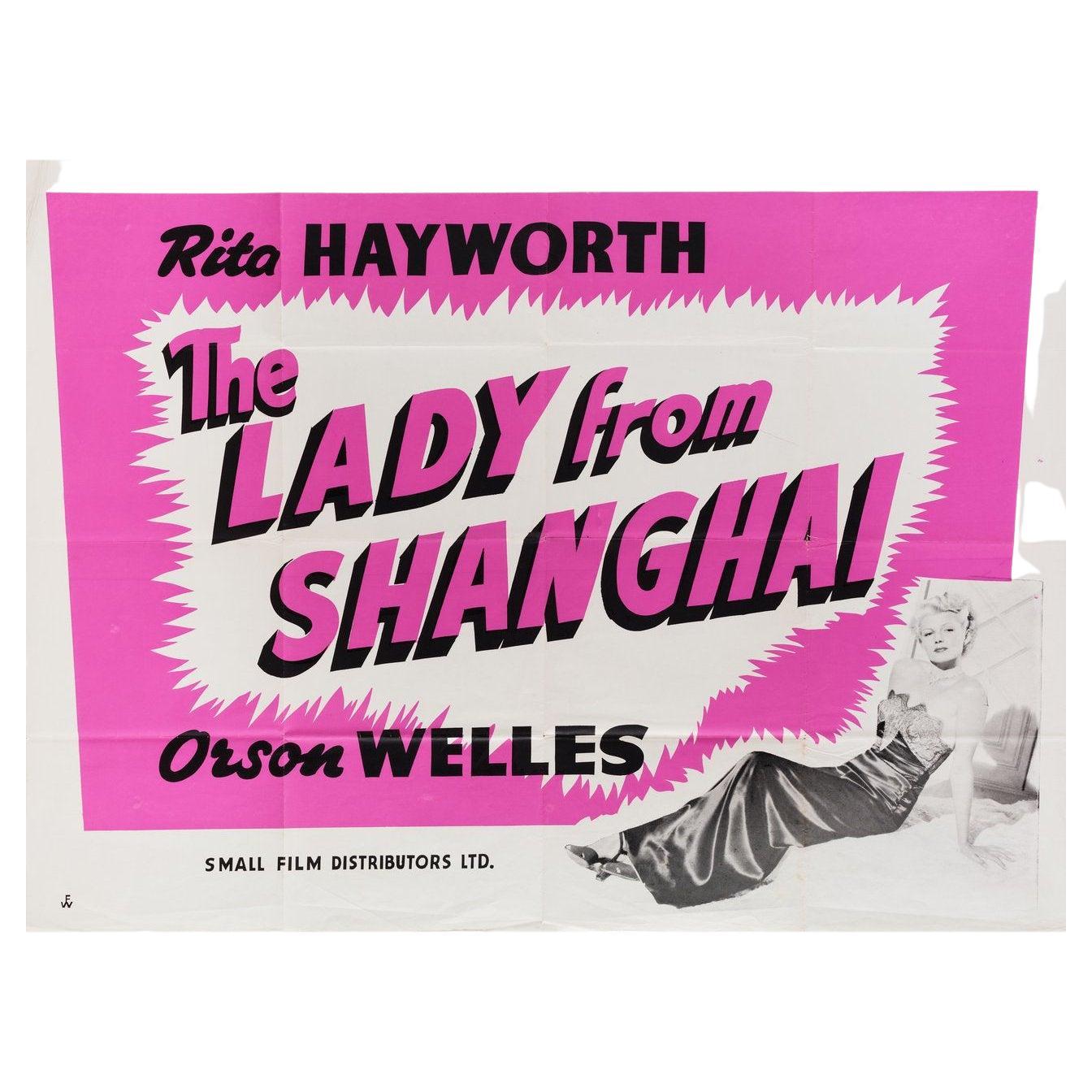 Lady from Shanghai R1950s British Quad Film Poster For Sale