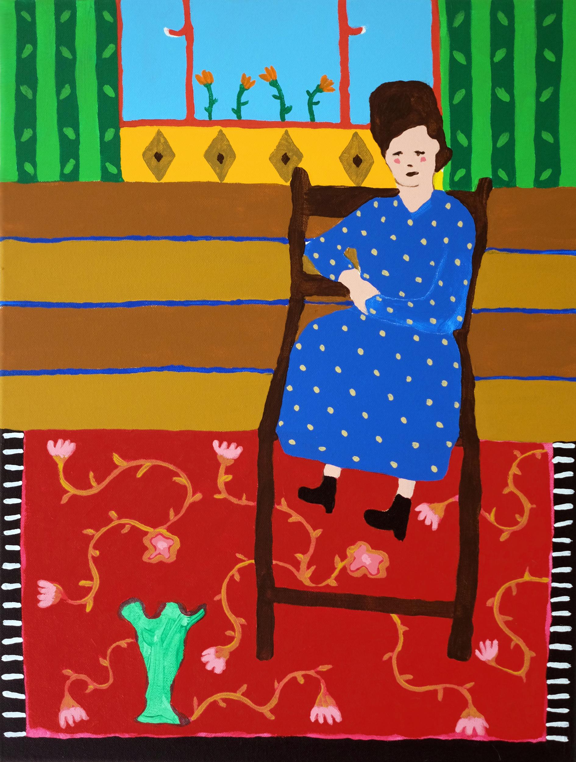 Modern 'the Lady of the House' Portrait Painting by Alan Fears Pop Art  For Sale