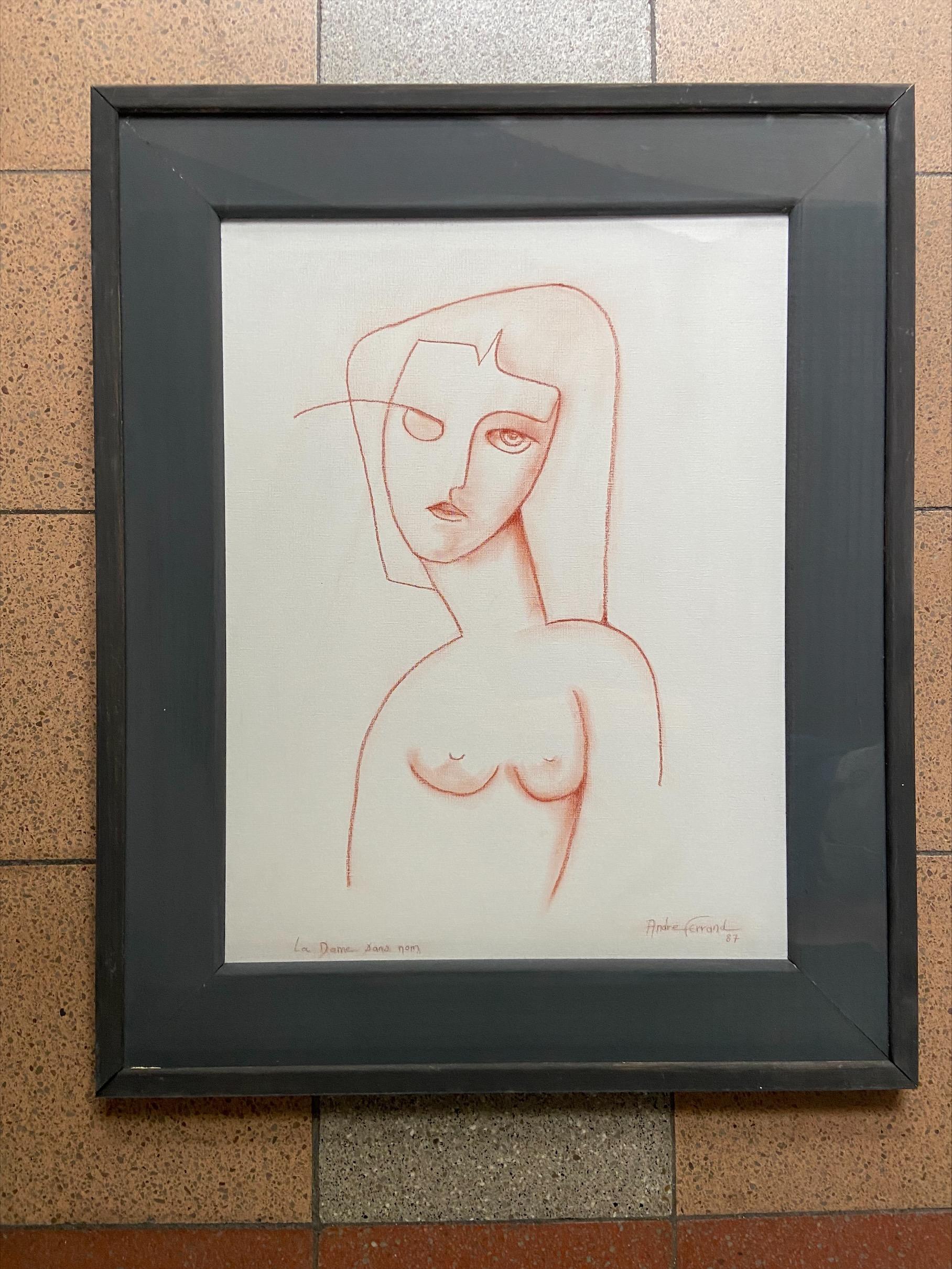 Lady with No Name. André Ferrand, 1987 In Good Condition For Sale In Saint ouen, FR