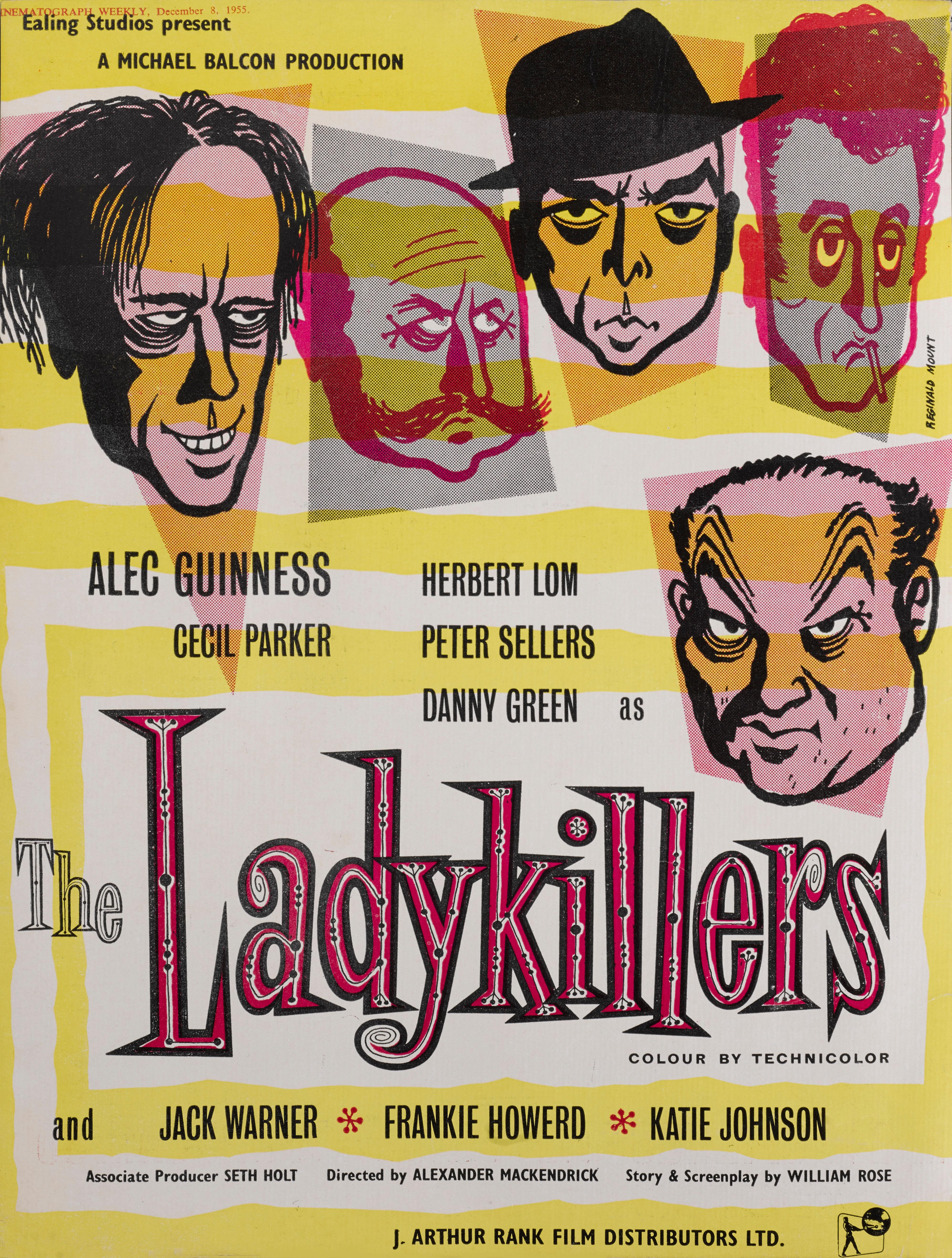 Original 1955 trade advertisement from Kinematograph weekly December 8th 1955. This was part of the advertising campaign in the UK for the Classic Ealing comedy The Ladykillers starring Alec Guinness, Peter Sellers.