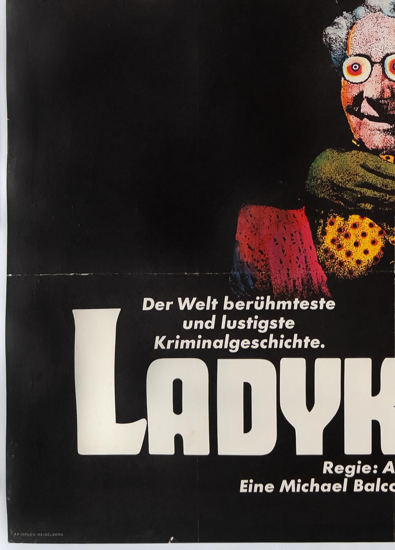 20ième siècle Affiche allemande du film LadyKillers R1960s A0 (The LadyKillers), Heinz Edelmann en vente