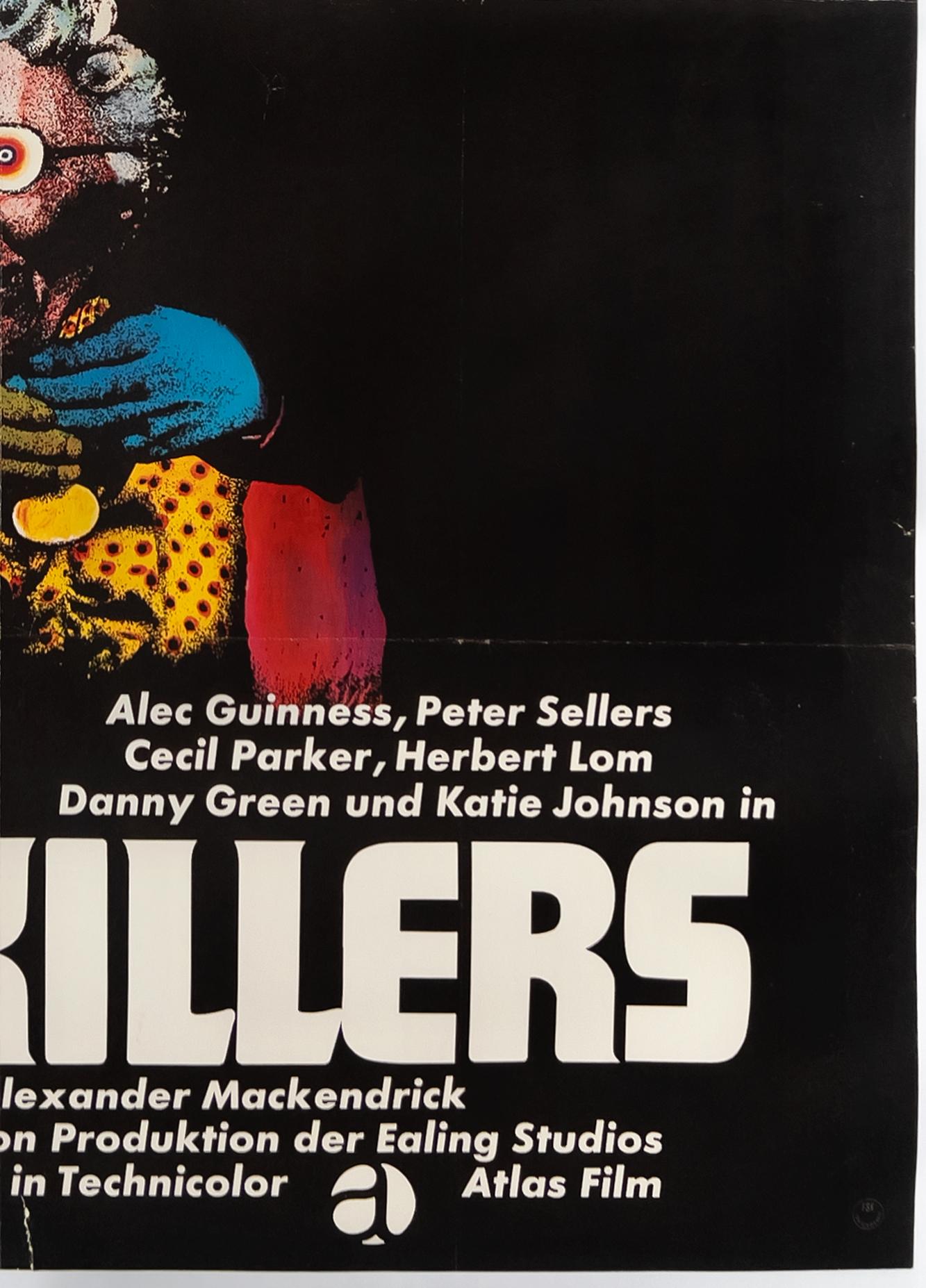 The LadyKillers R1960s German A0 Film Movie Poster, Heinz Edelmann In Good Condition For Sale In Bath, Somerset