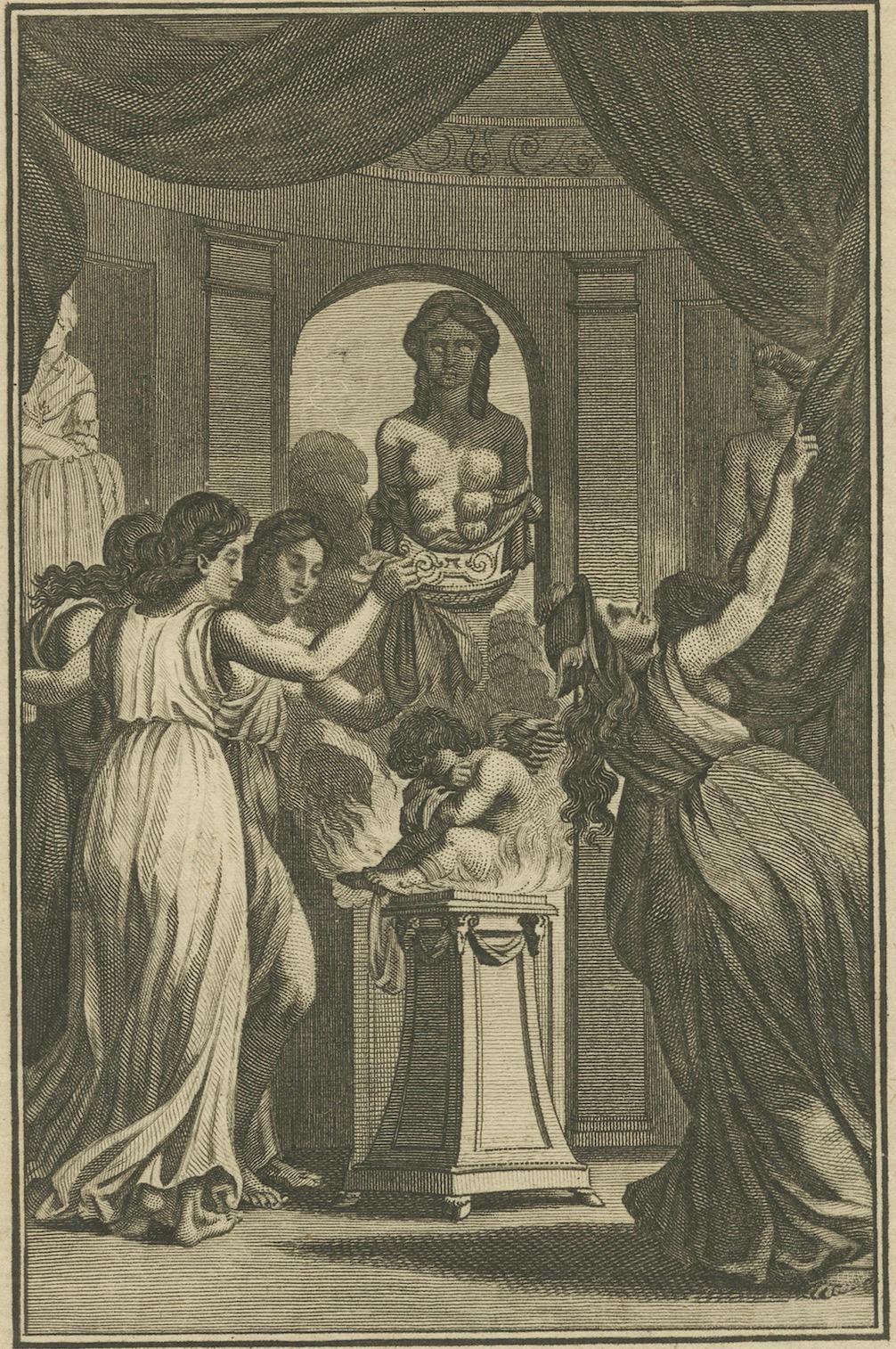 The Lady's Magazine 1784 Frontispiz: Allegorischer Tempel des Lernens und der Tugend (Britisch) im Angebot