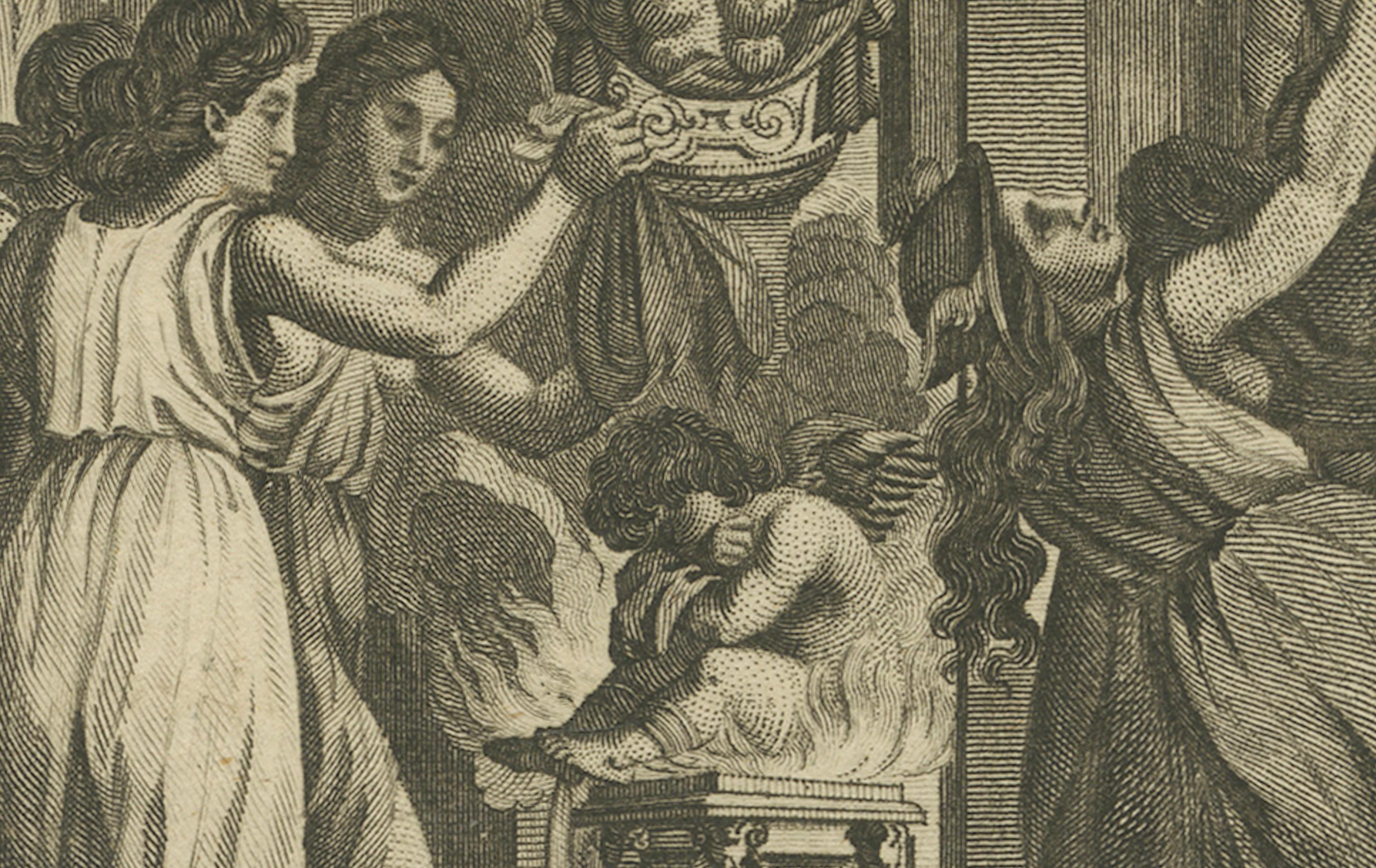 The Lady's Magazine 1784 Frontispiz: Allegorischer Tempel des Lernens und der Tugend (Spätes 18. Jahrhundert) im Angebot