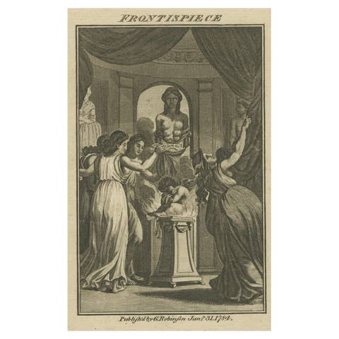 The Lady’s Magazine 1784 Frontispiece: Allegorical Temple of Learning and Virtue