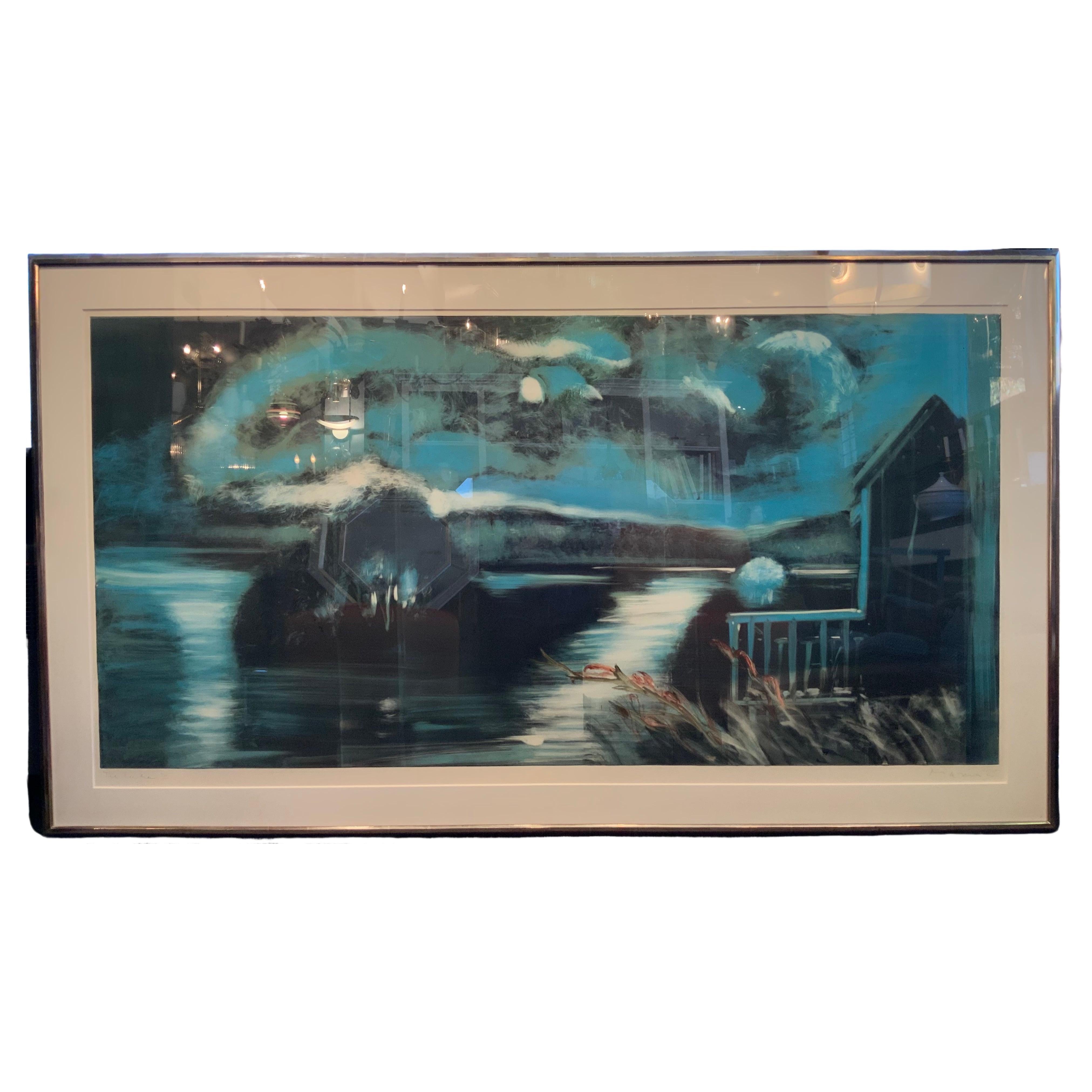 Michael Mazur (American 1935) - The Lake II 1985
Pencil signed and dates 1985 lower right; titled lower left
Color: Monotype
Professionally framed. in very good condition.    
Provenance: John C. Stoller Gallery, Minneapolis, Minnesota