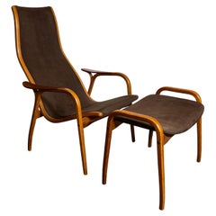 The "Lamino" Chair and Footstool by Swedish Designer Yngve Ekstrom