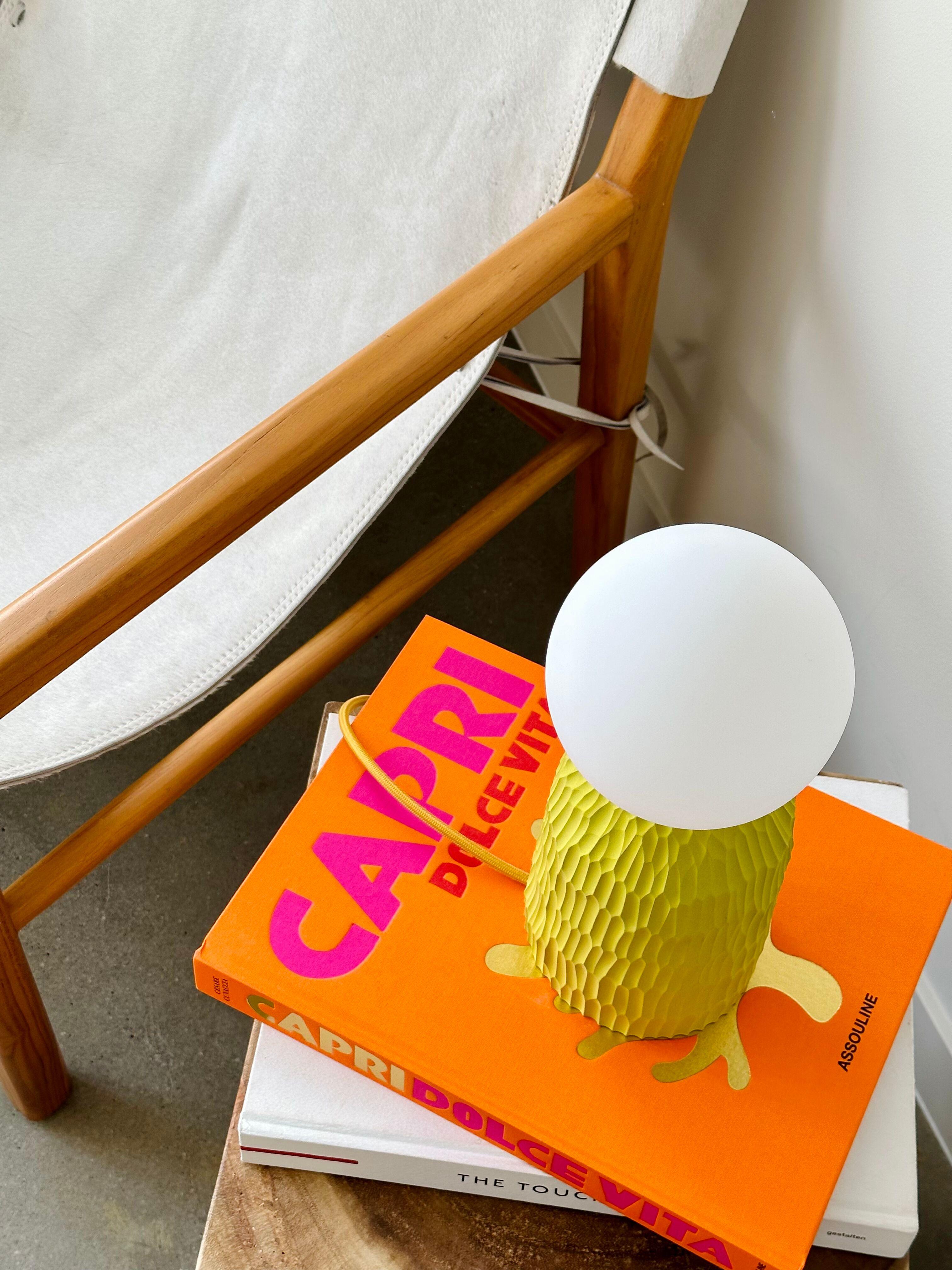 Minimalist The Lamp, Globe in Lime Green  For Sale