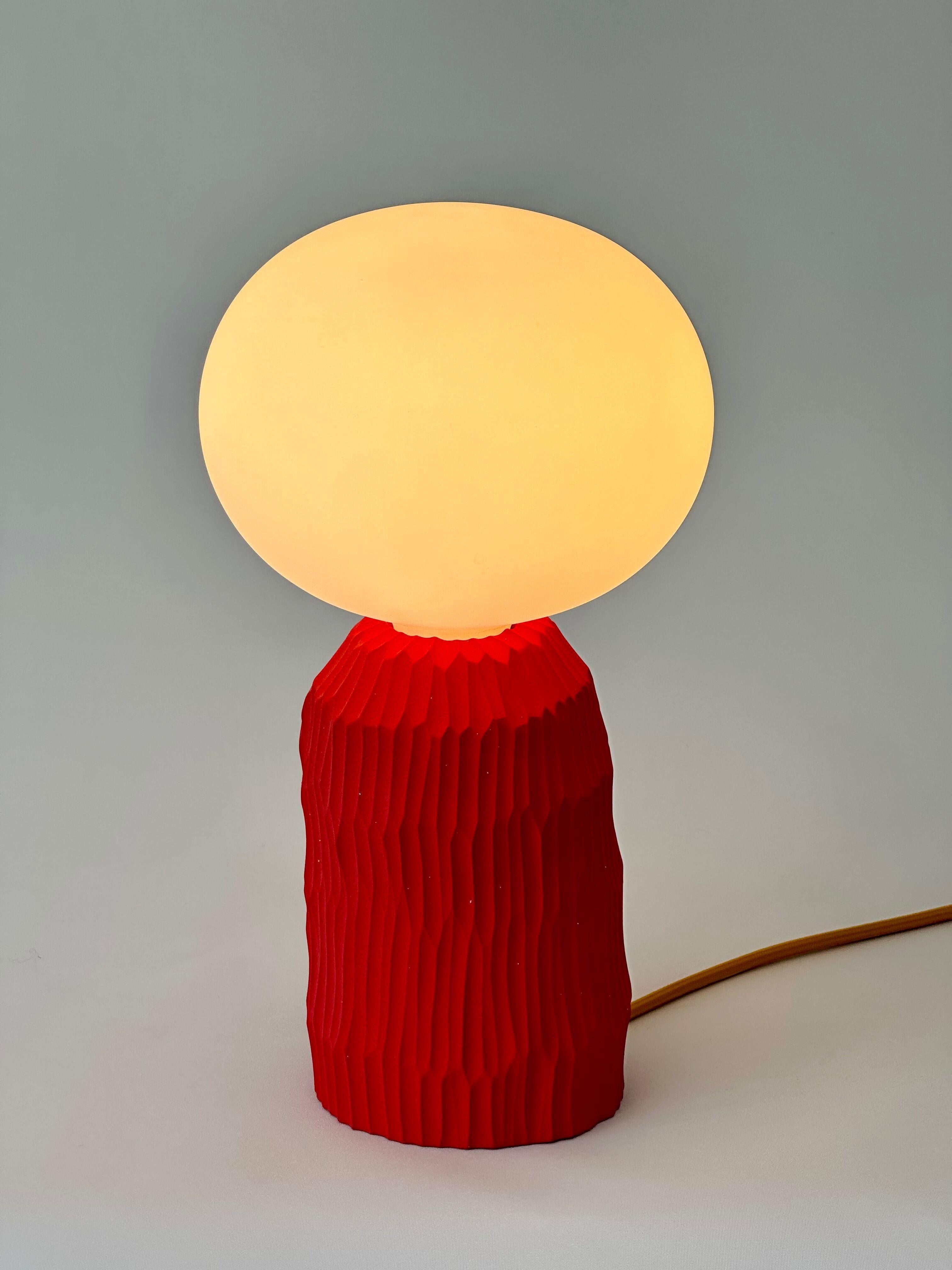 Minimalist The Lamp, Oval in Red  For Sale