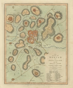 The Land of Moriah or Jerusalem & the Adjacent Country — Biblical City Map, 1814