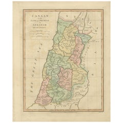 The Land of Promise — Elegant Hand-Colored Biblical Map of Canaan, London 1827