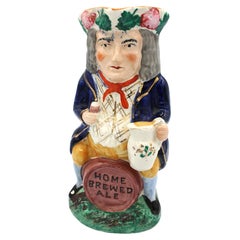 Used "The Landlord Toby" jug, circa 1860-80, Staffordshire, England