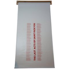 The Last Acts of Saint Fuckyou 1990 by Bern Porter Windowshade Screenprint
