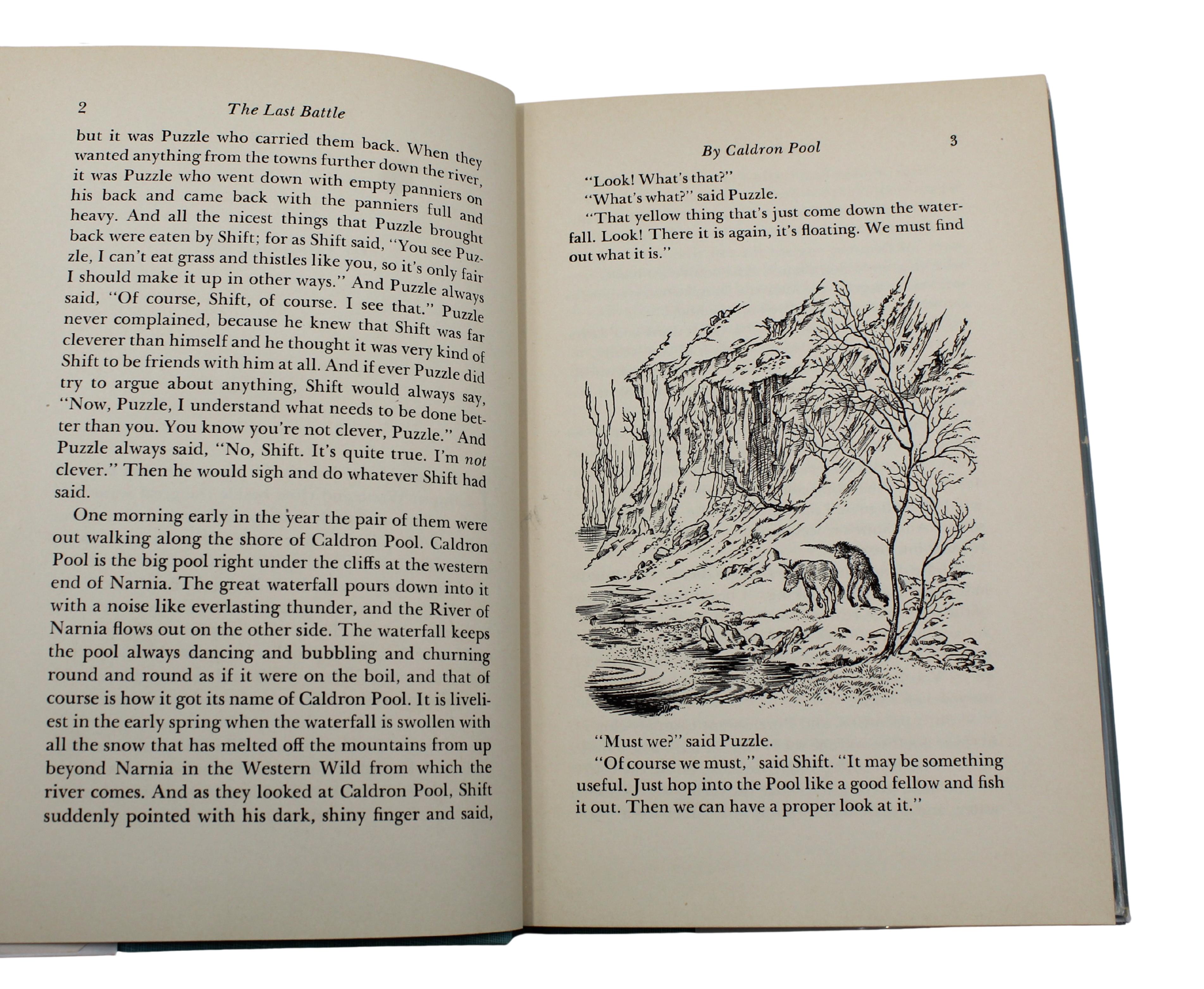 Milieu du XXe siècle La dernière bataille de C.I.C. Lewis, dédicacé et illustré par Pauline Baynes, 1956 en vente