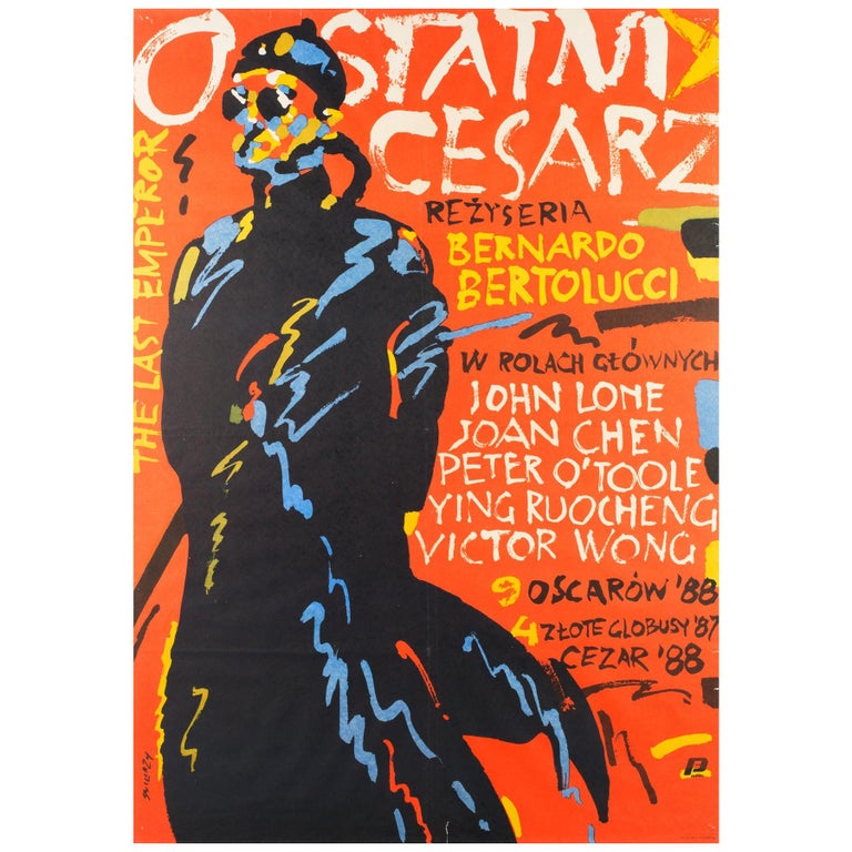 The Last Emperor Original Polish Film Poster Waldemar Swierzy, 1989 For Sale