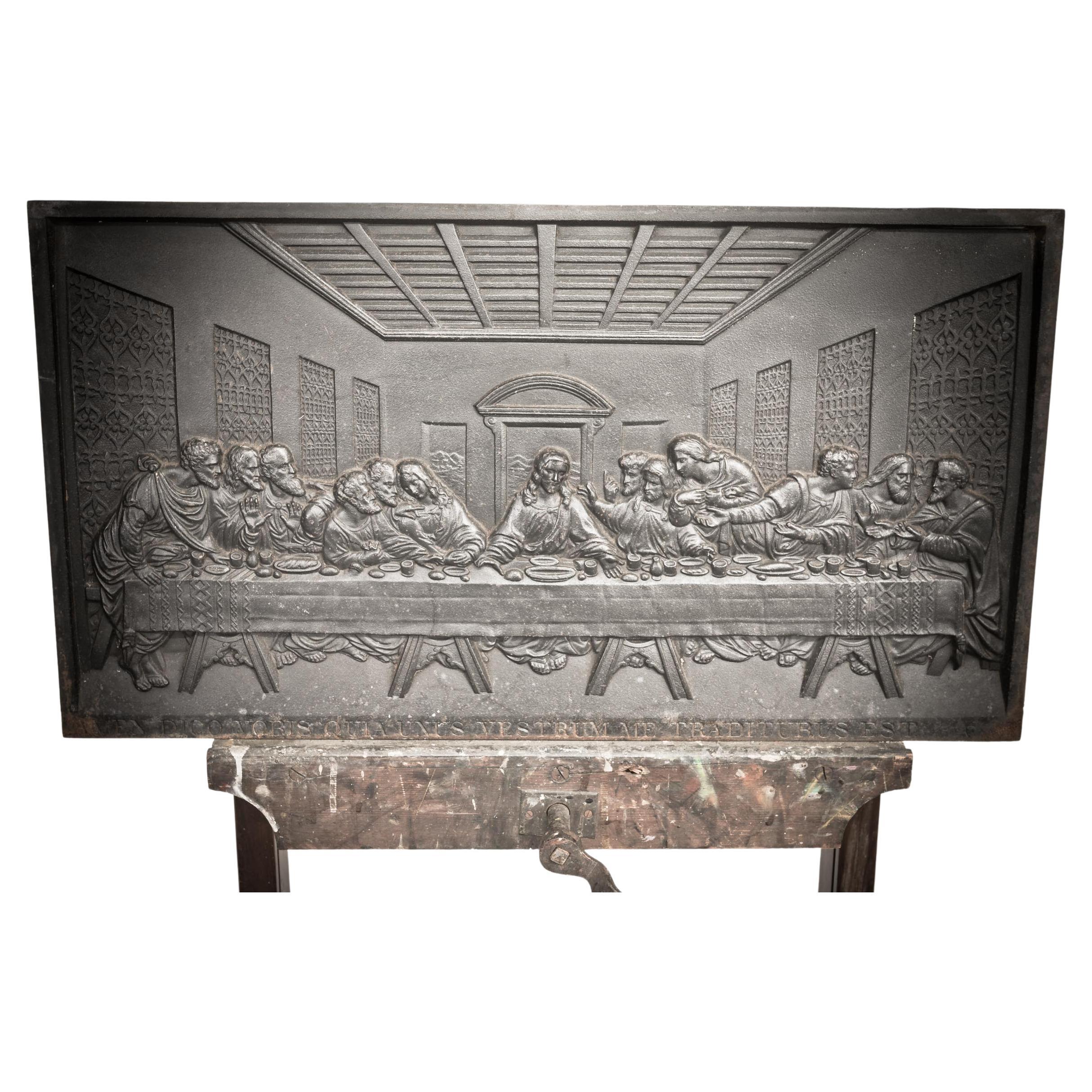 'The Last Supper' A Victorian plaque by Coalbrookedale in cast iron c.1878 For Sale