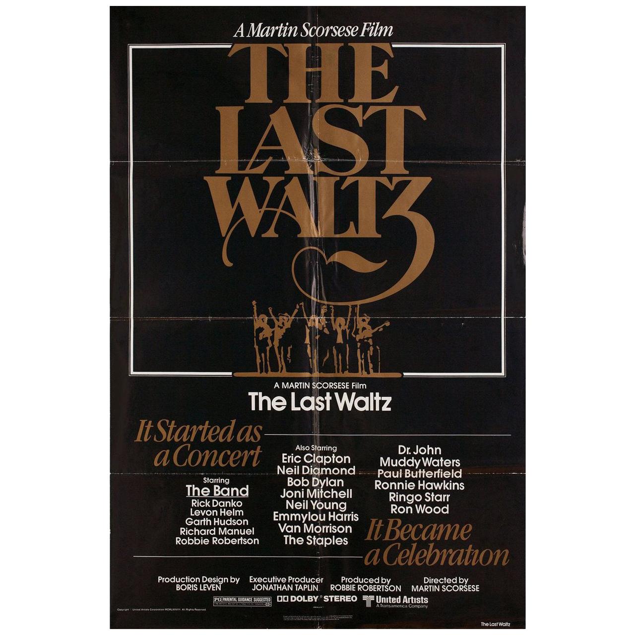 Last Waltz 1978 U.S. One Sheet Film Poster