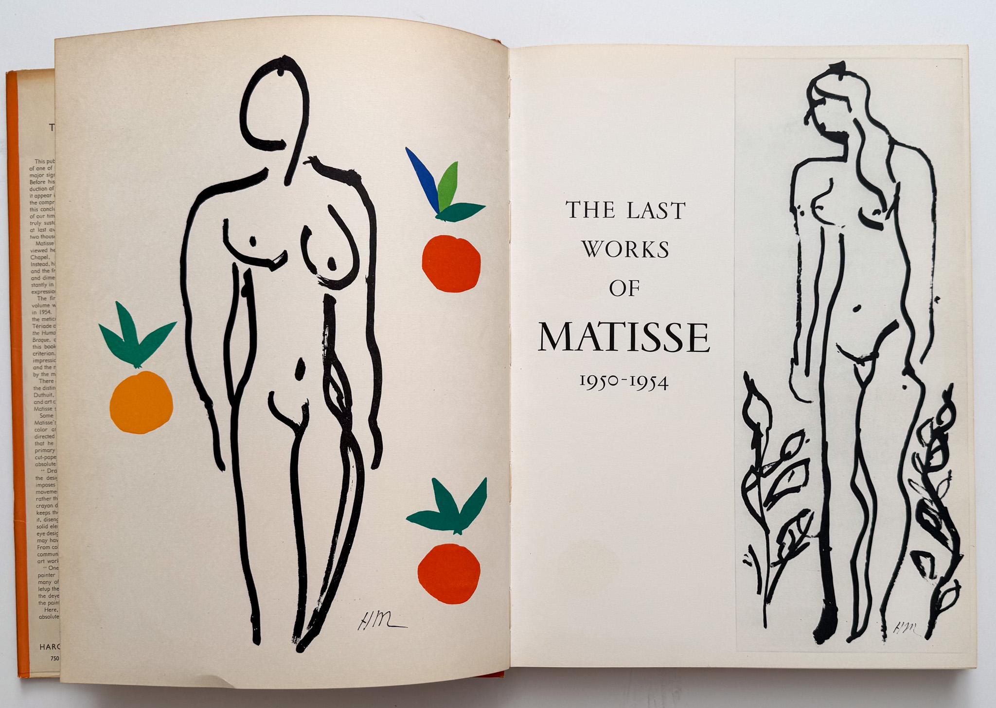 Les dernières œuvres d'Henri Matisse 1950-1954 (édition intégrale Harcourt Brace) Bon état - En vente à New York, NY