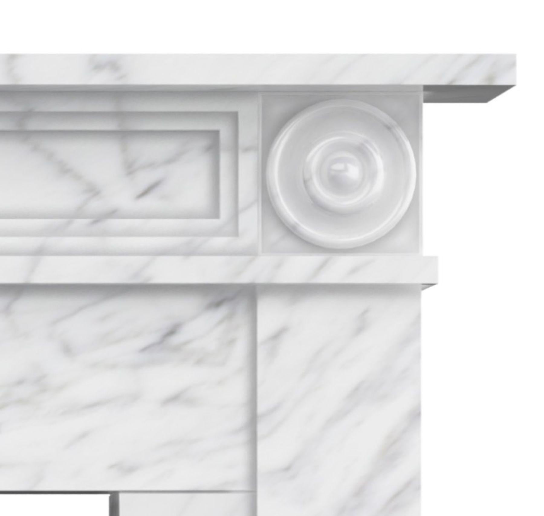 The Laurent:  A Classic Marble Fireplace in the Regency Style In New Condition For Sale In Chicago, IL