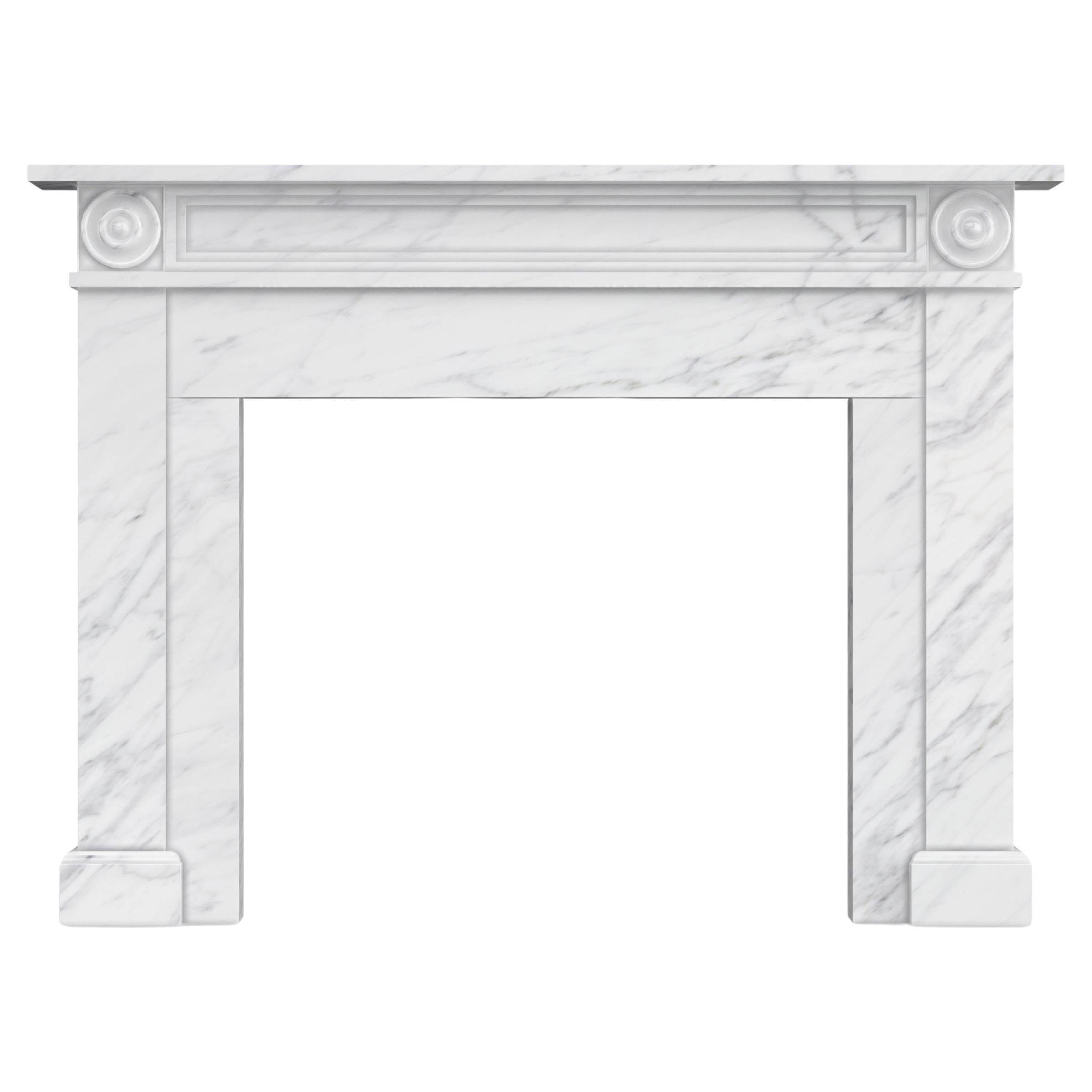 The Laurent :  The Classic Marble Fireplace in the Regency Style (Cheminée en marbre classique de style Régence)