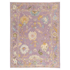 Tappeto Kilim Souf contemporaneo con design Oushak e stile boemo moderno