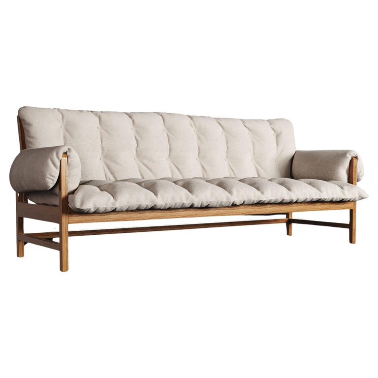 The Lazy. Brazilian solid wood with linen upholstery Design by Amilcar Oliveira For Sale at 1stDibs The Lazy. Brazilian solid... 