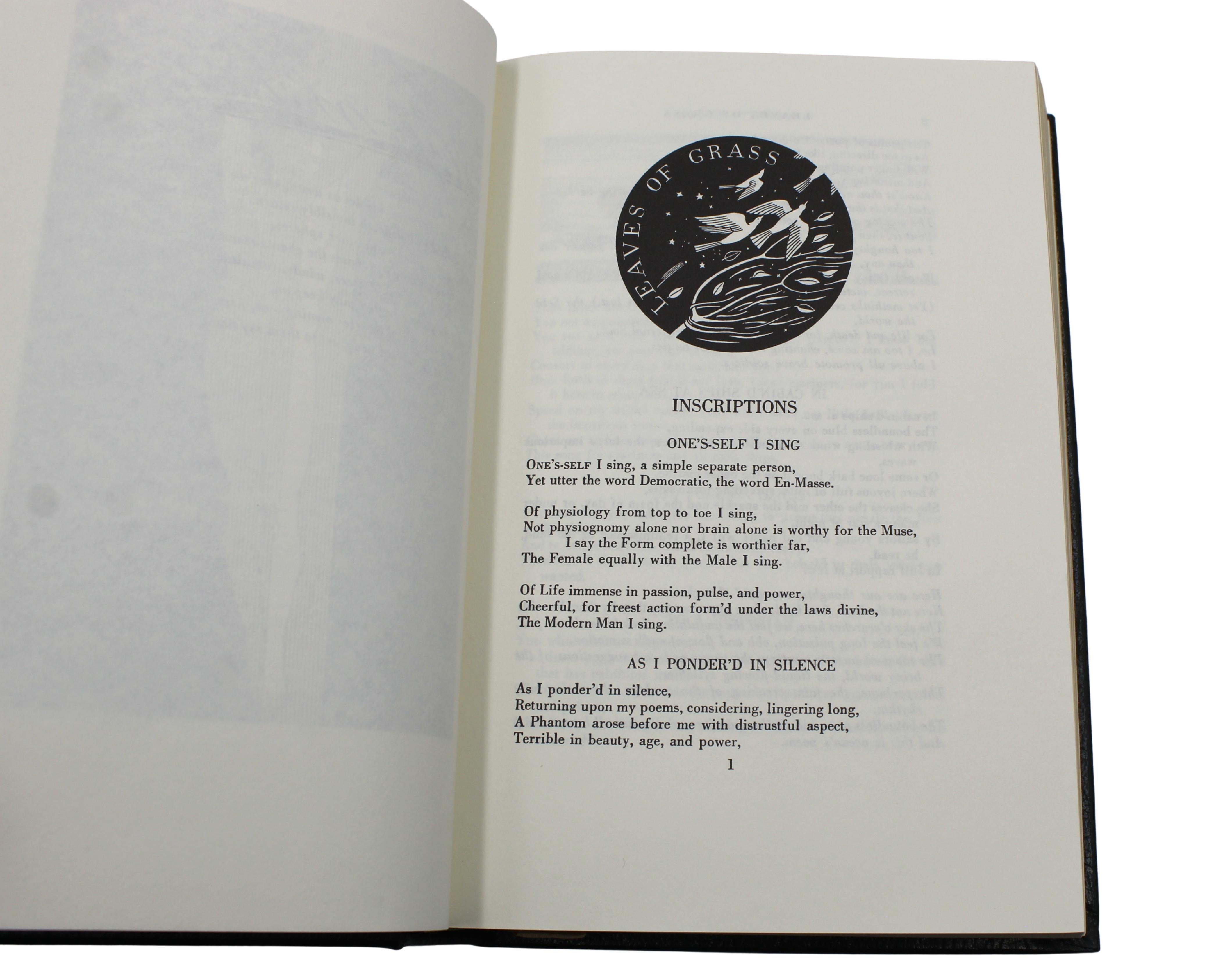 Las Hojas de Hierba de Walt Whitman, Ilustrado por Rockwell Kent, Easton Press en venta 2