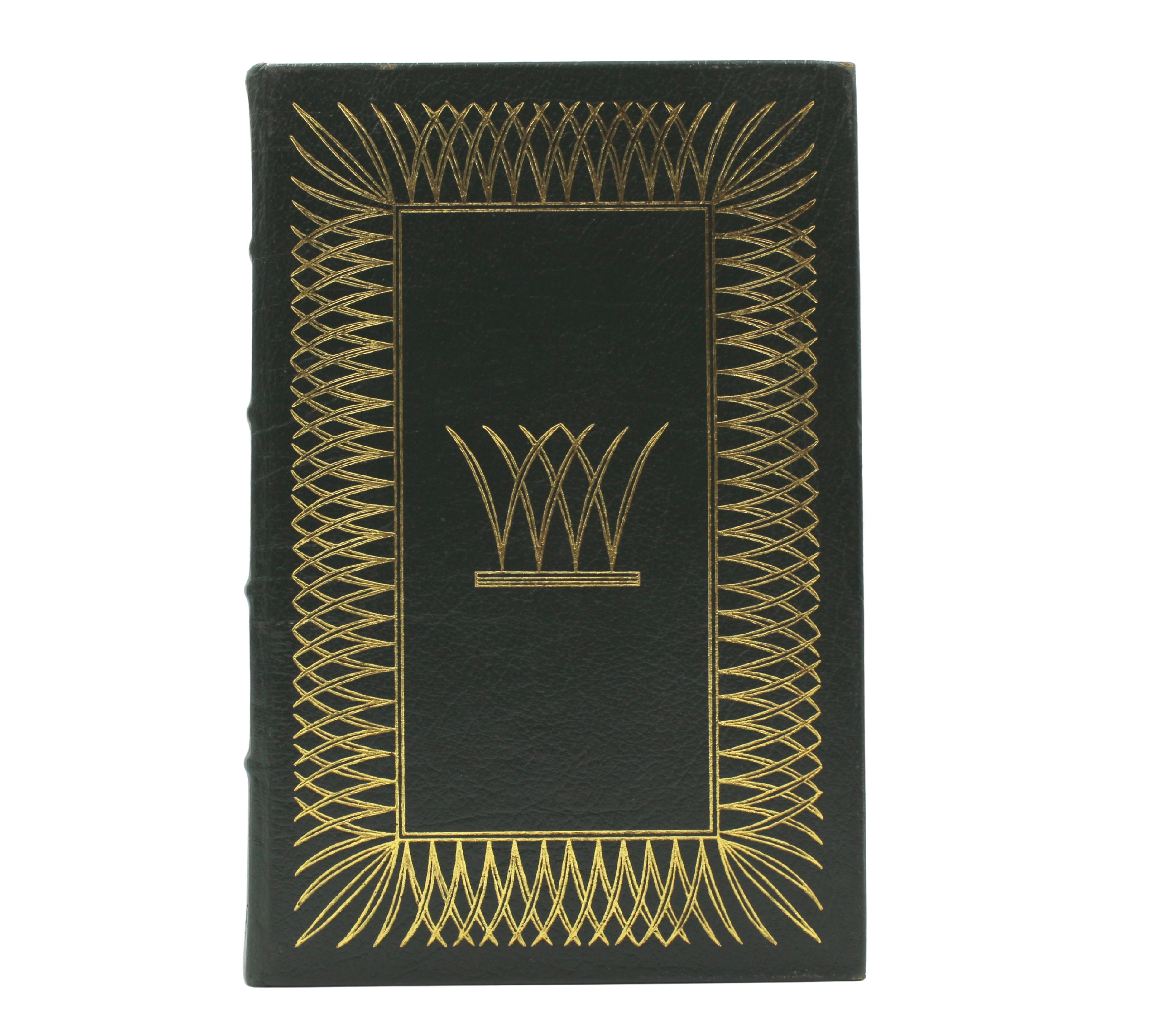 Whitman, Walt. Las Hojas de Hierba. Norwalk: Easton Press, 1977. Los 100 mejores libros jamás escritos. Edición Coleccionista. Ilustraciones de Rockwell Kent. Encuadernado en plena piel verde original, estampada en dorado en las tapas delantera y