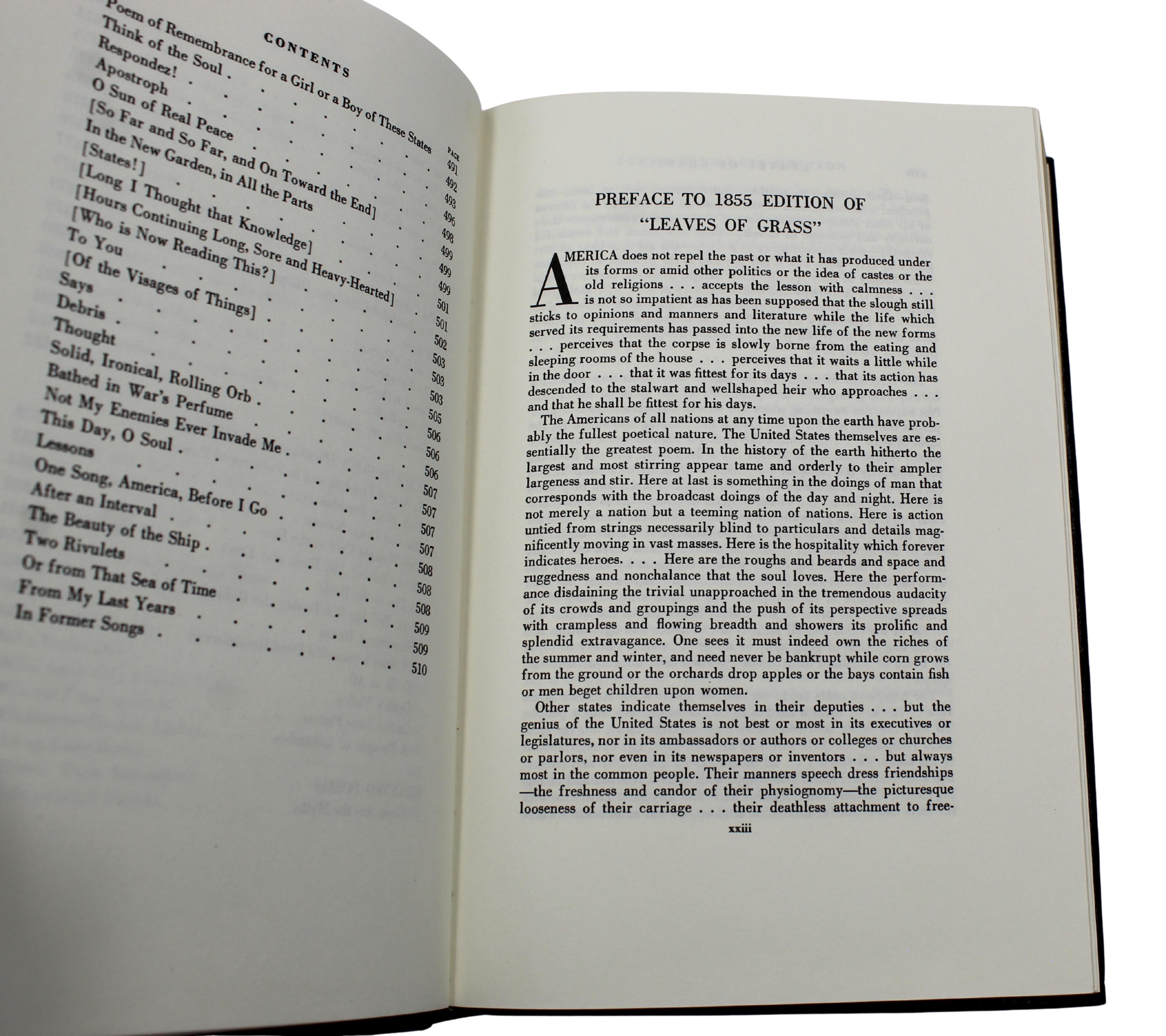 Las Hojas de Hierba de Walt Whitman, Ilustrado por Rockwell Kent, Easton Press Cuero en venta