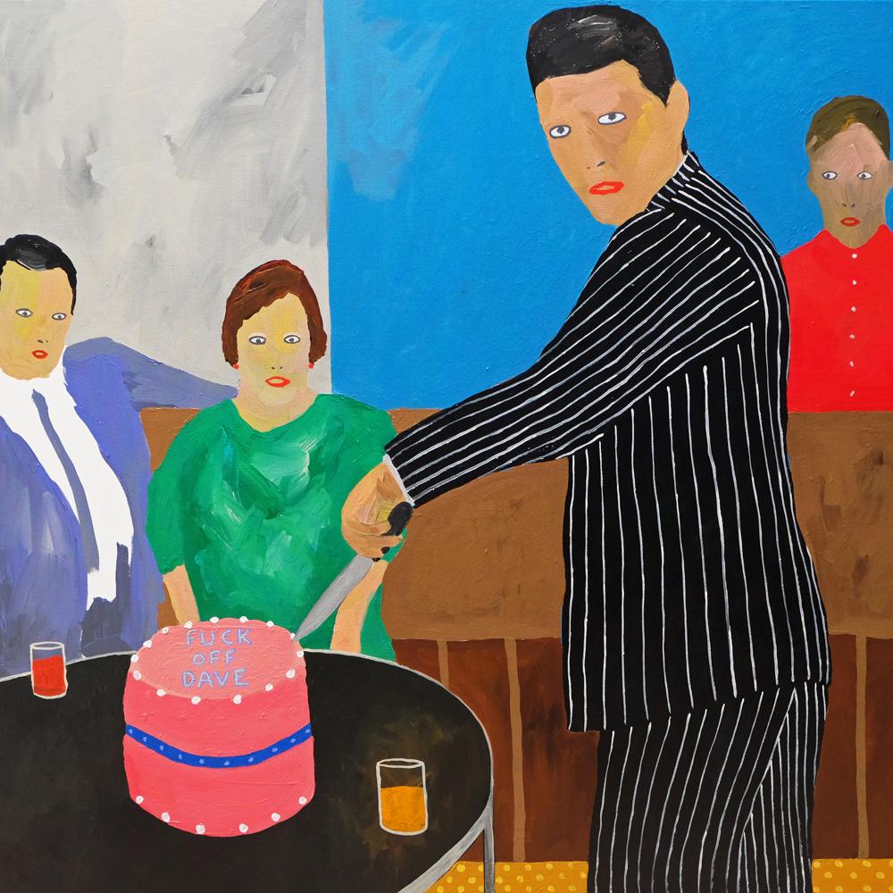 Modern 'The Leaving Party' Portrait Painting by Alan Fears Pop Art