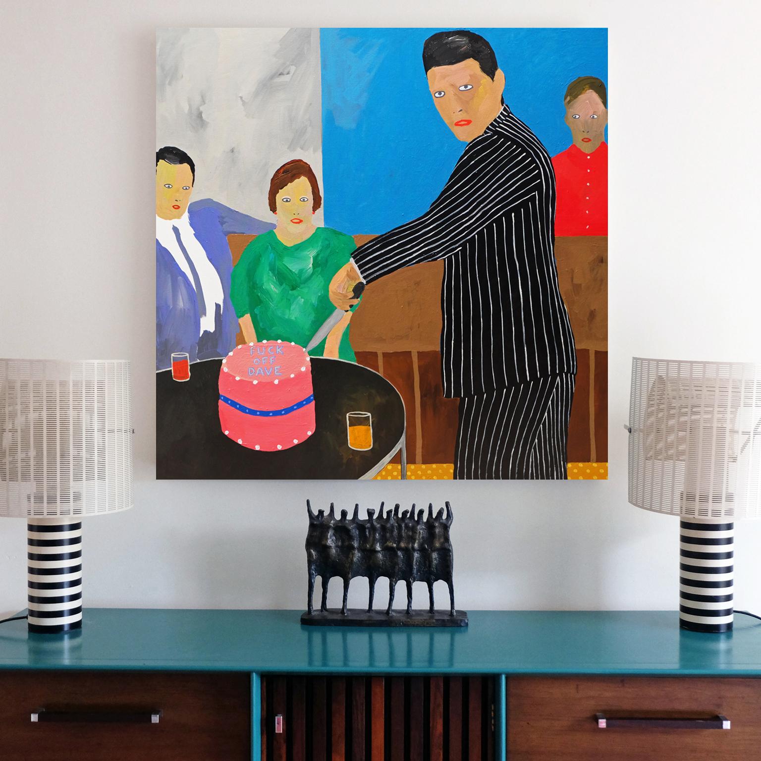 British 'The Leaving Party' Portrait Painting by Alan Fears Pop Art