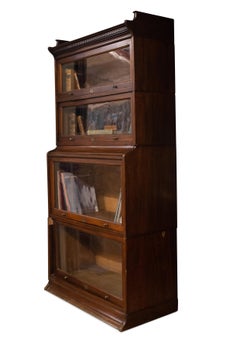 The "Lebus" Bookcase A Graduated Sectional Glazed Four Tier Barristers Bookcase