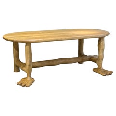 Table de salle à manger The Leg - Table sculpturale en bois de chêne