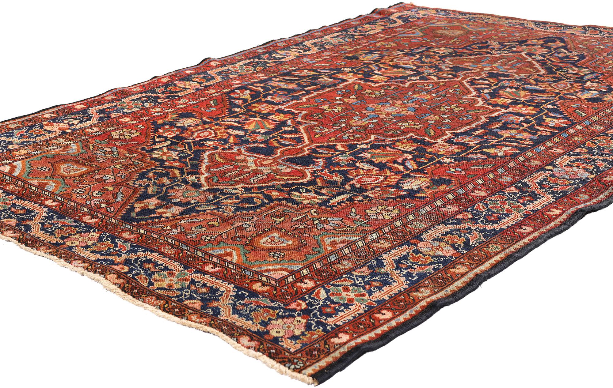 Persiano The Legacy of Tabriz: Late 19th Century Persian Rug of Timeless Grandeur in vendita
