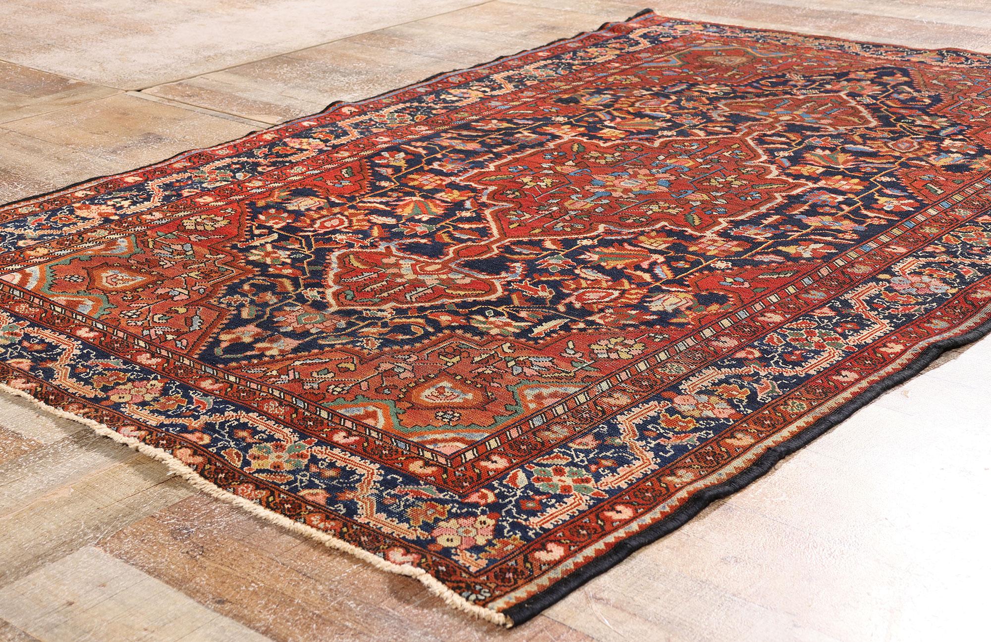 Annodato a mano The Legacy of Tabriz: Late 19th Century Persian Rug of Timeless Grandeur in vendita