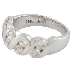 The Leo 1 Carat Round Brilliant Cut Diamond 14k White Gold Wedding Band