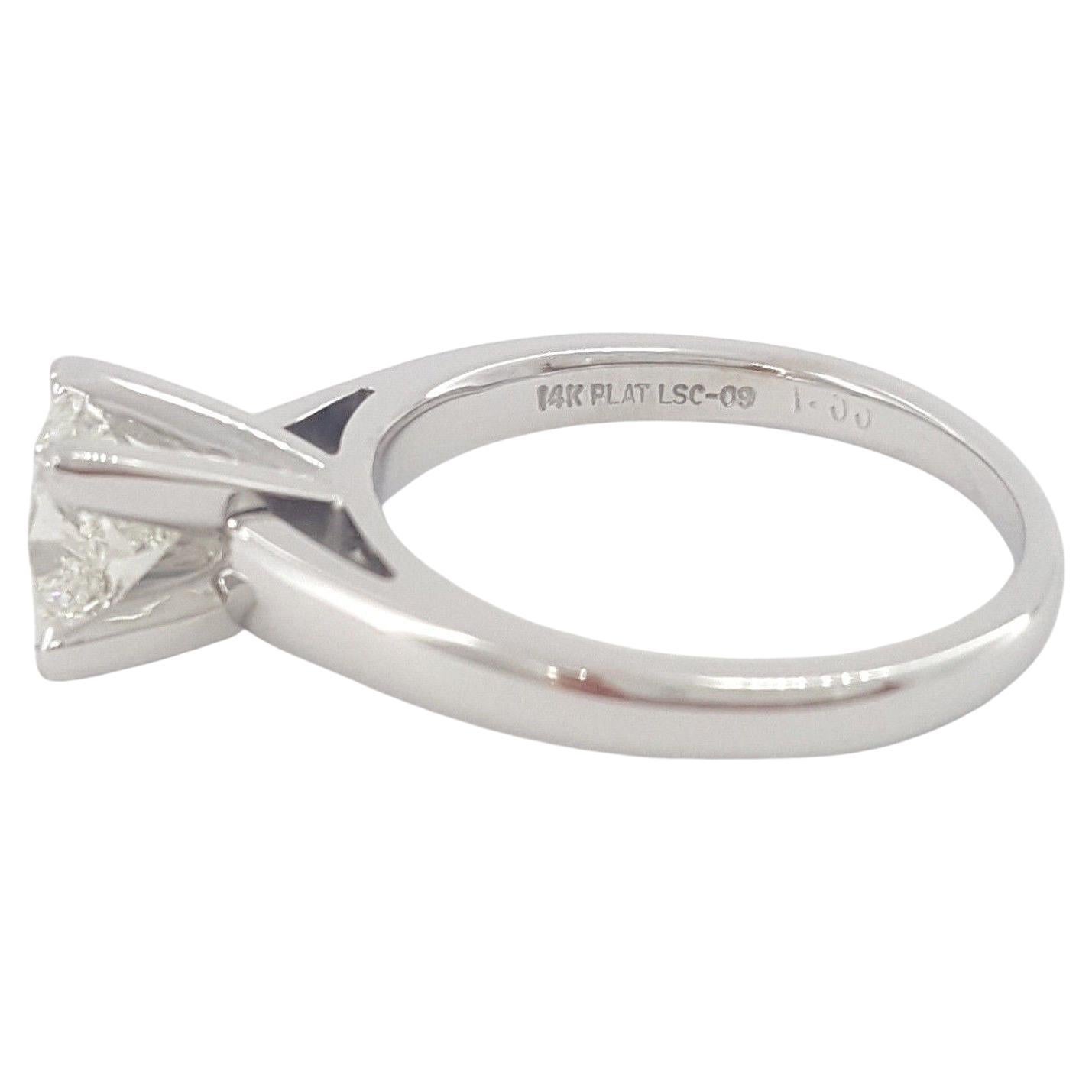 Moderne The Leo Diamond Bague en platine de 1 carat en diamant Princesse taille brillant en vente