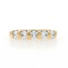 The LEO Diamond Band - Yellow Gold 14k LEO Round 1.00ctw Anniversary Ring